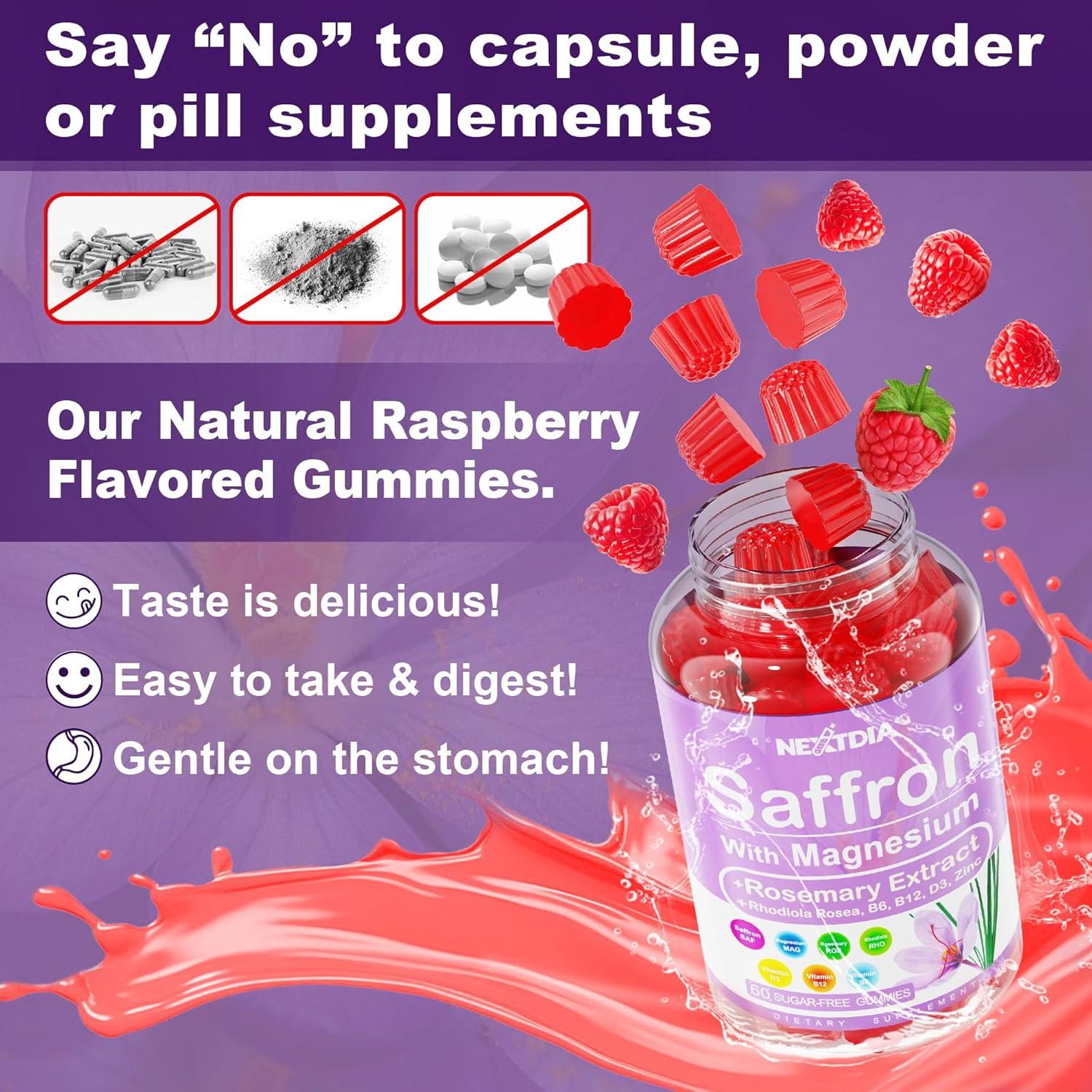 Gomas de Azafrán y Magnesio NextDia 60 Unidades - Sin Azúcar