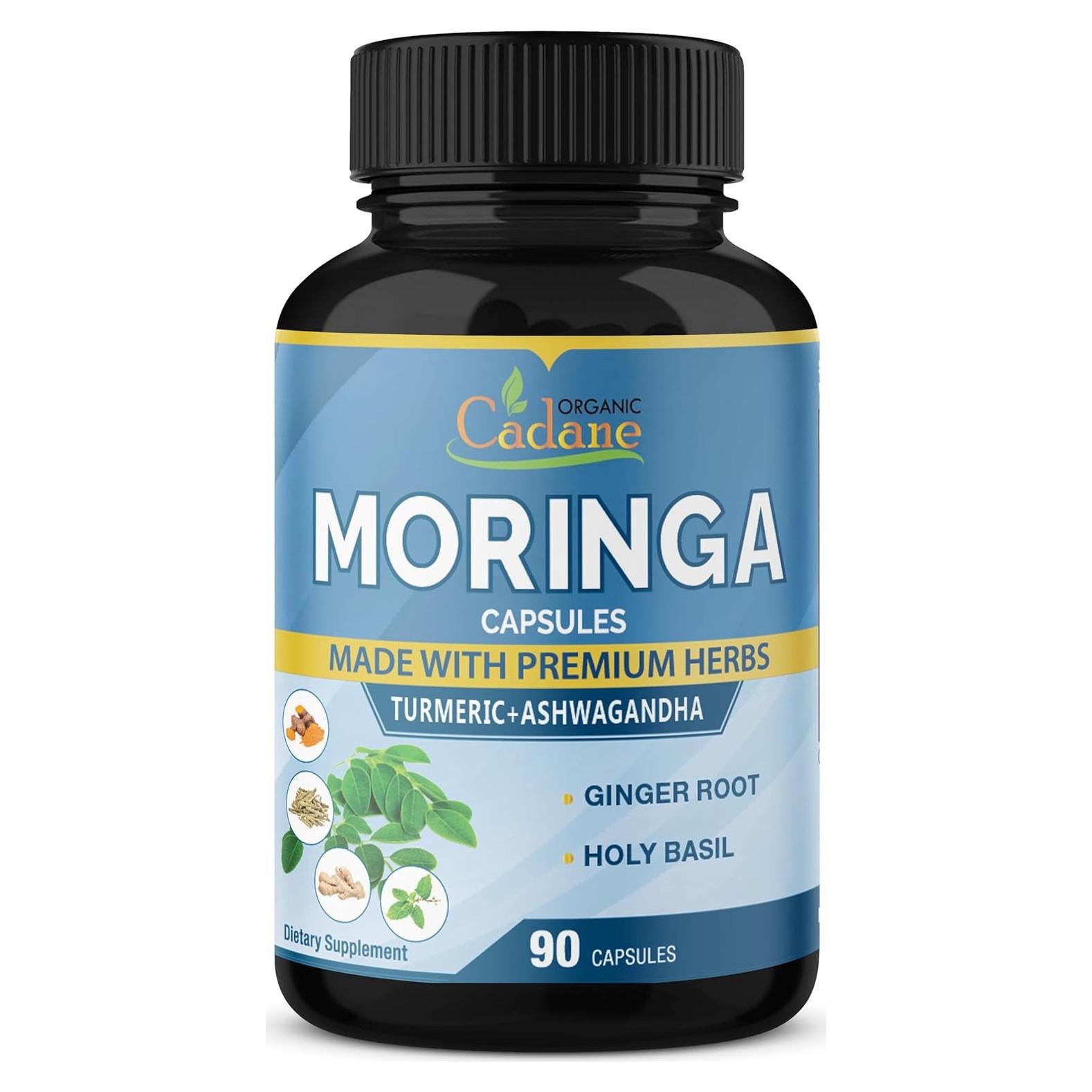 Cápsulas de Moringa Orgánica Cadane 90 Unidades - Energía y Inmunidad