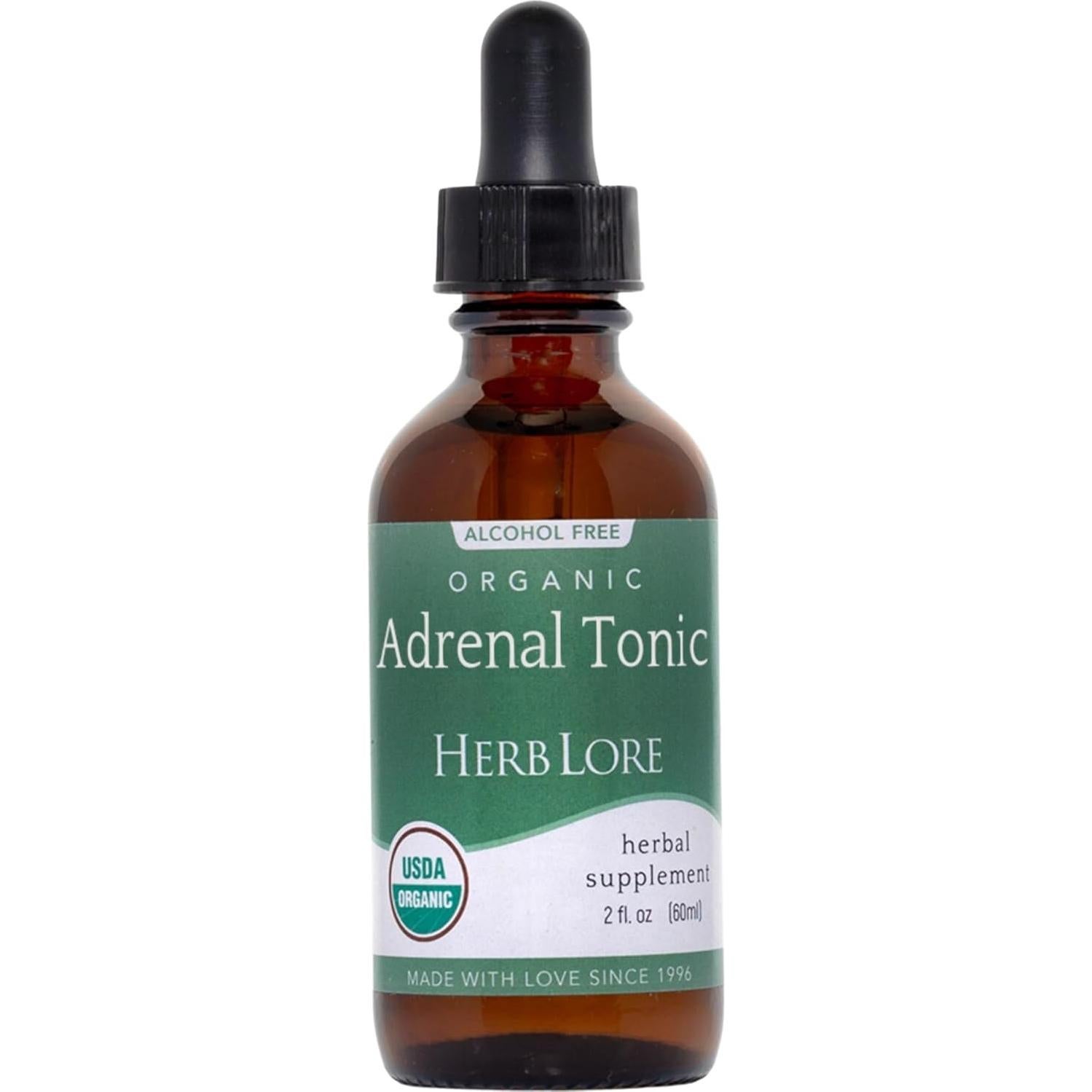 Tónico Adrenal Herb Lore 59.15 ml - Suplemento Herbal Orgánico