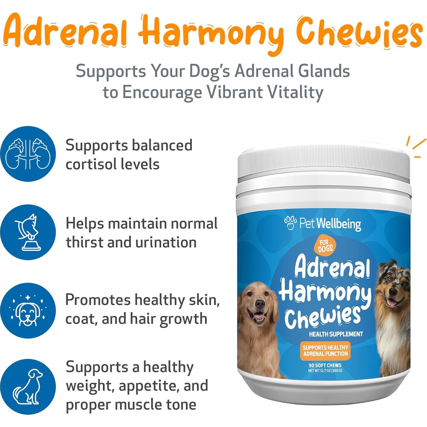 Suplemento Herbal Pet Wellbeing Adrenal Harmony Gold 90ml