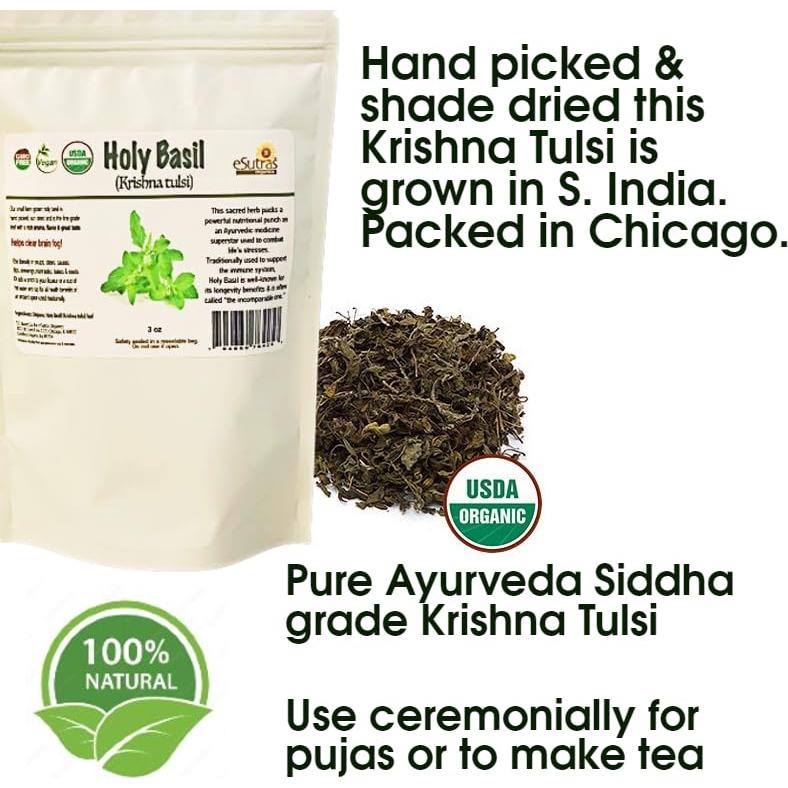 Albahaca Sagrada Orgánica eSutras 85g - Krishna Tulsi