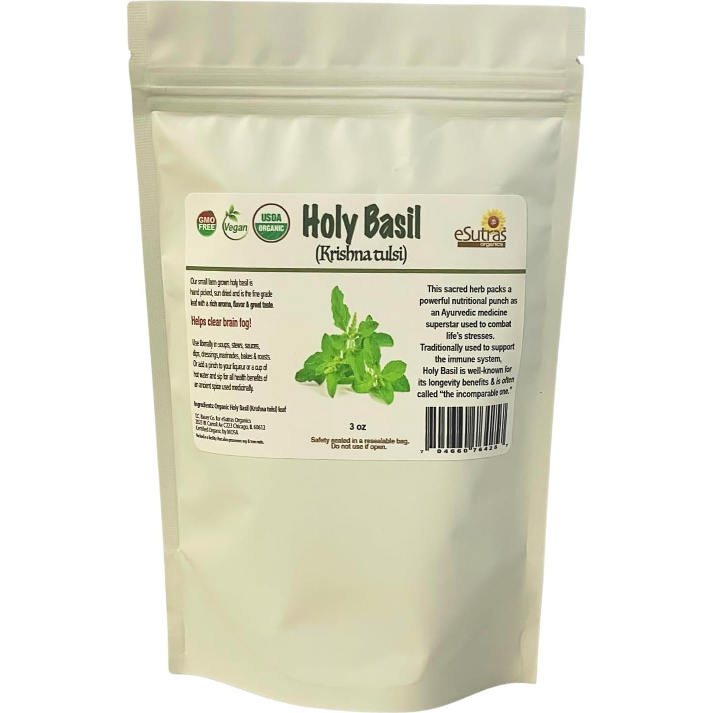 Albahaca Sagrada Orgánica eSutras 85g - Krishna Tulsi