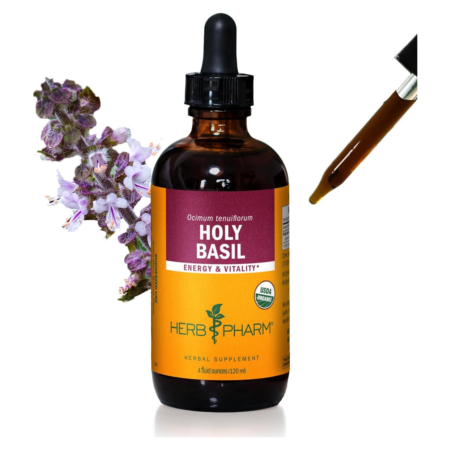 Extracto Líquido Orgánico de Albahaca Sagrada Herb Pharm 118 ml