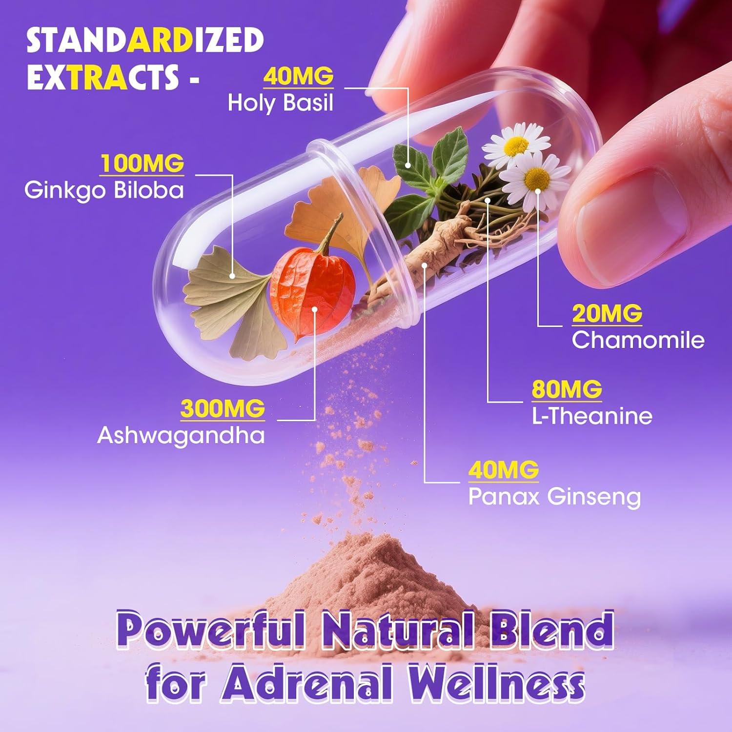 Suplemento de Cortisol Alliwise 120 Cápsulas Veganas - Apoyo Adrenal