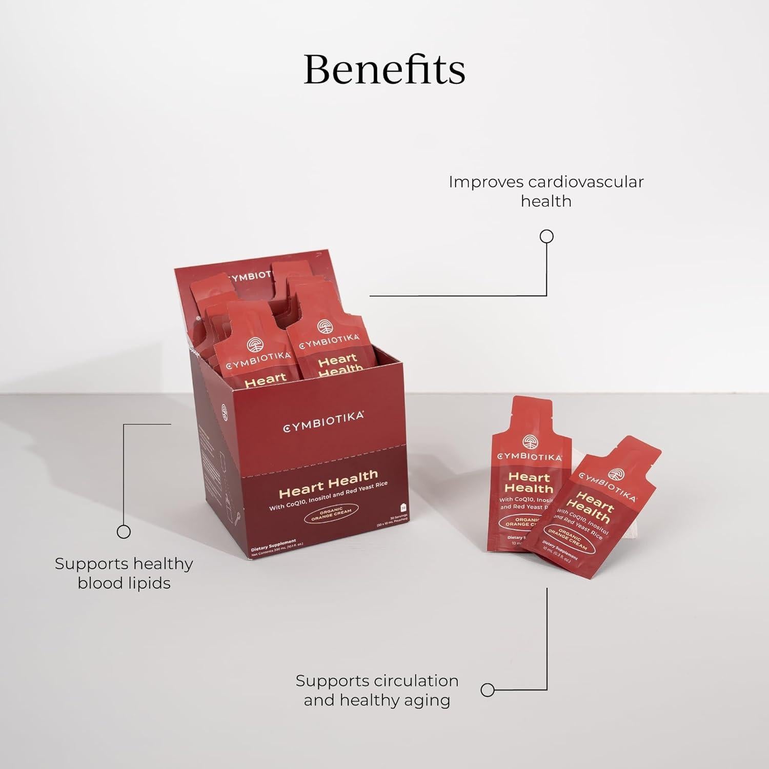 Suplemento Salud del Corazón Cymbiotika CoQ10 30 Paquetes