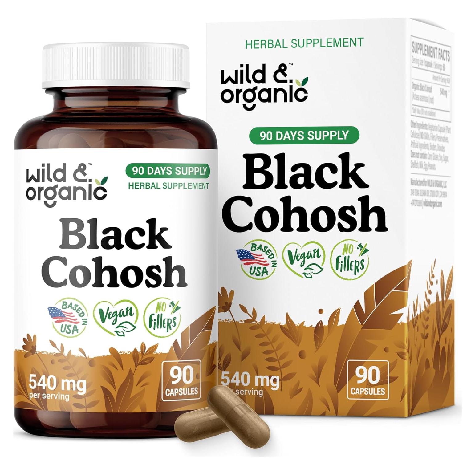 Cápsulas de Cohosh Negro Silvestre y Orgánico 90 Caps - Apoyo Salud Mujer