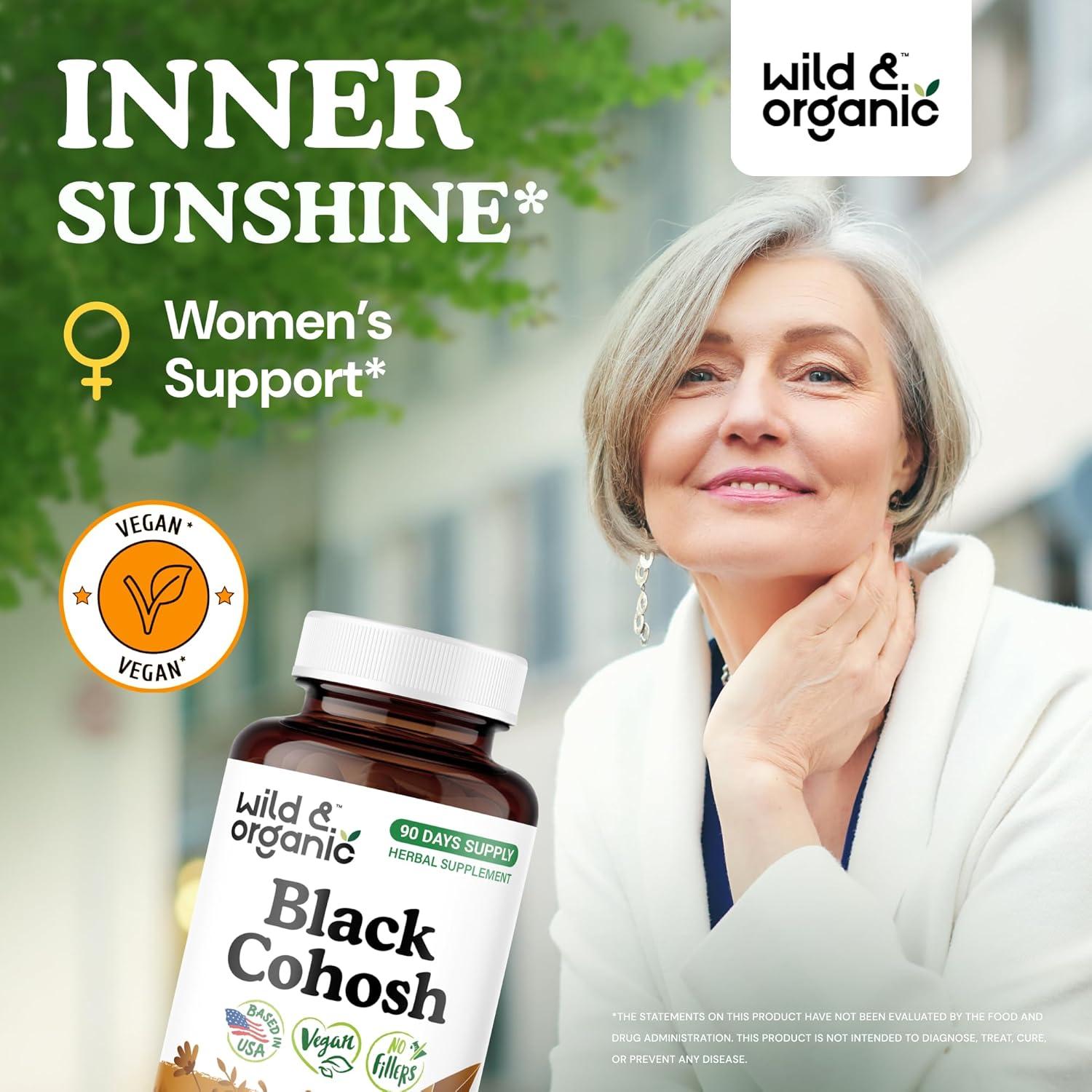 Cápsulas de Cohosh Negro Silvestre y Orgánico 90 Caps - Apoyo Salud Mujer