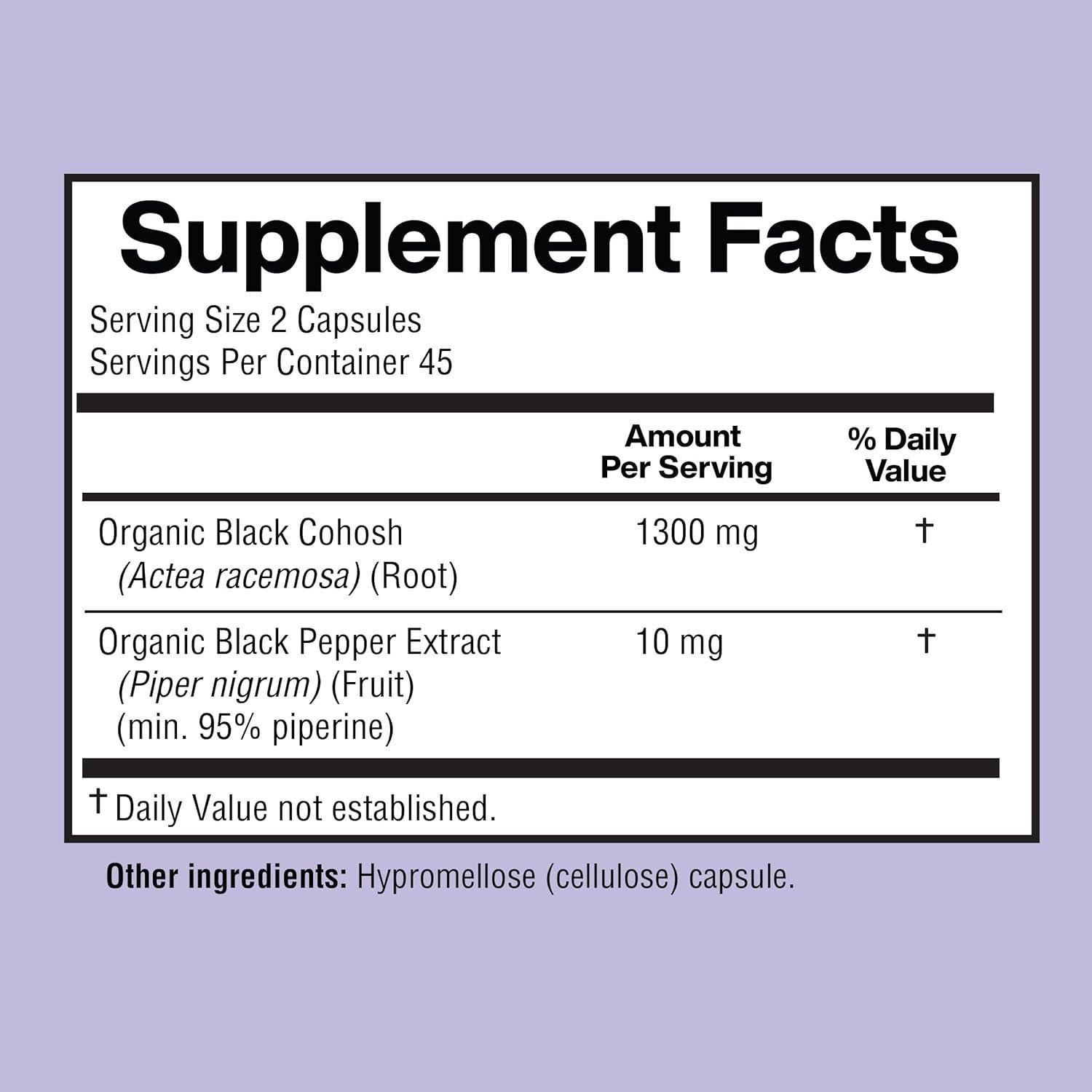 Cohosh Negro Happi Mi Nutrition 1300MG 90 Cápsulas Veganas