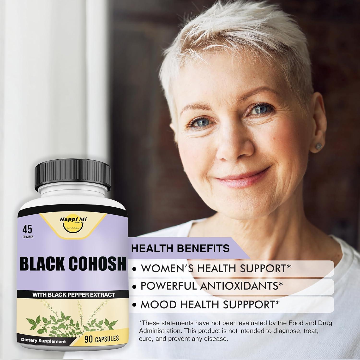 Cohosh Negro Happi Mi Nutrition 1300MG 90 Cápsulas Veganas
