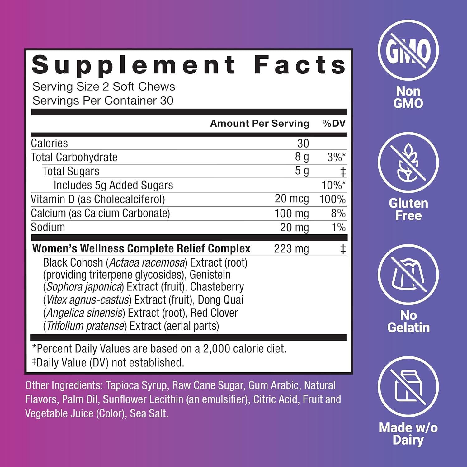 Suplemento Menopausia Force Factor 60 Gomitas Suaves