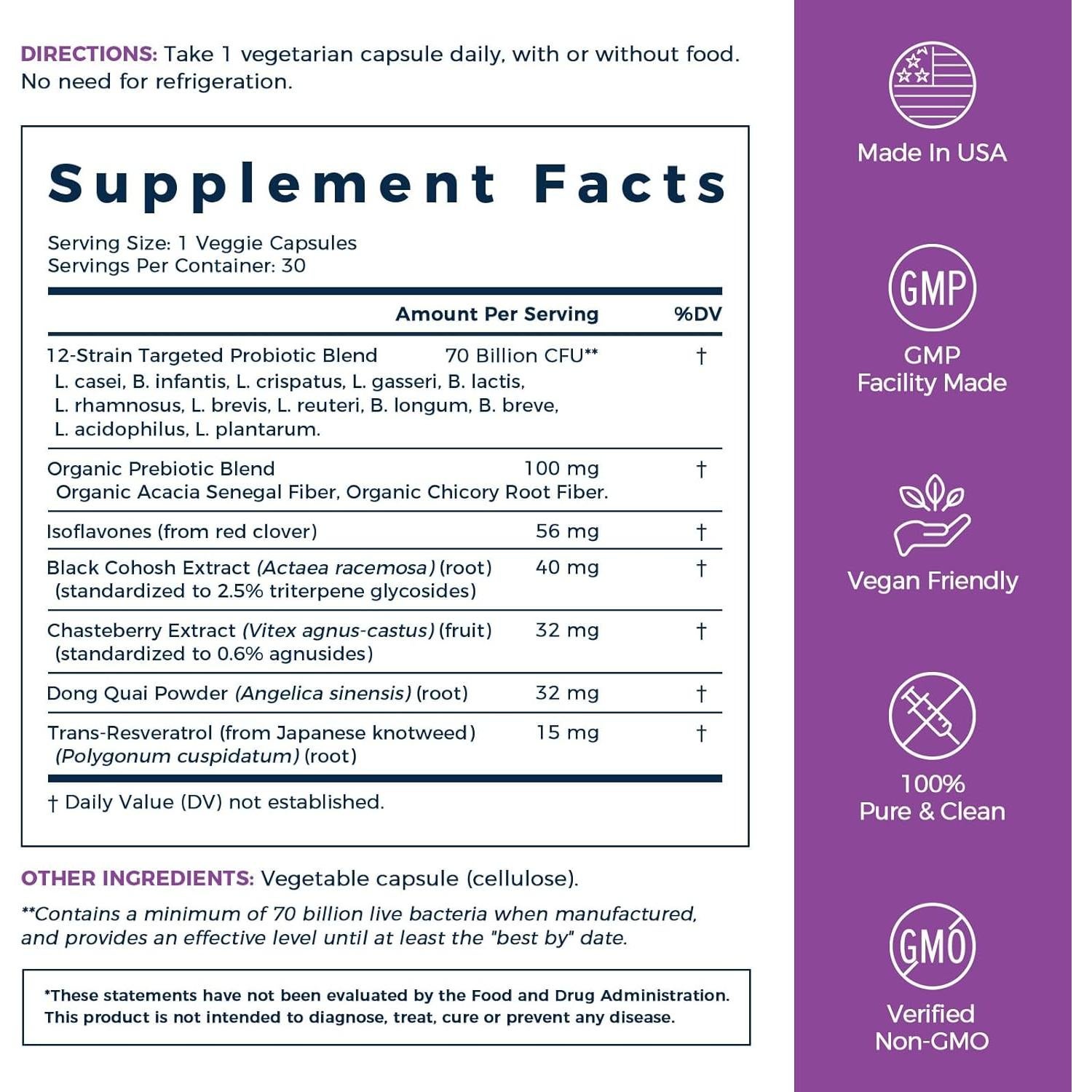 Probioticos NewRhythm para Menopausia 30 Cápsulas 7-en-1