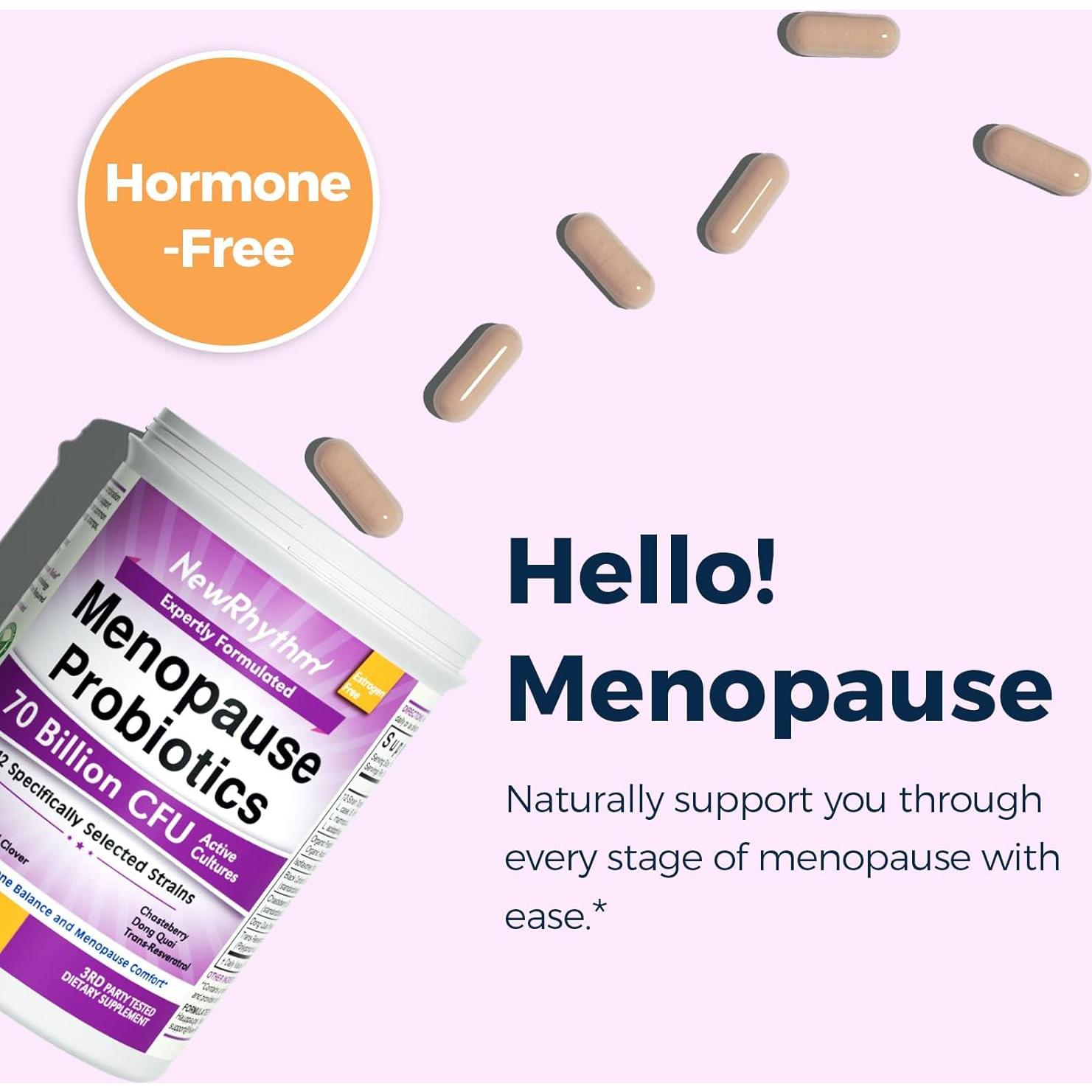 Probioticos NewRhythm para Menopausia 30 Cápsulas 7-en-1