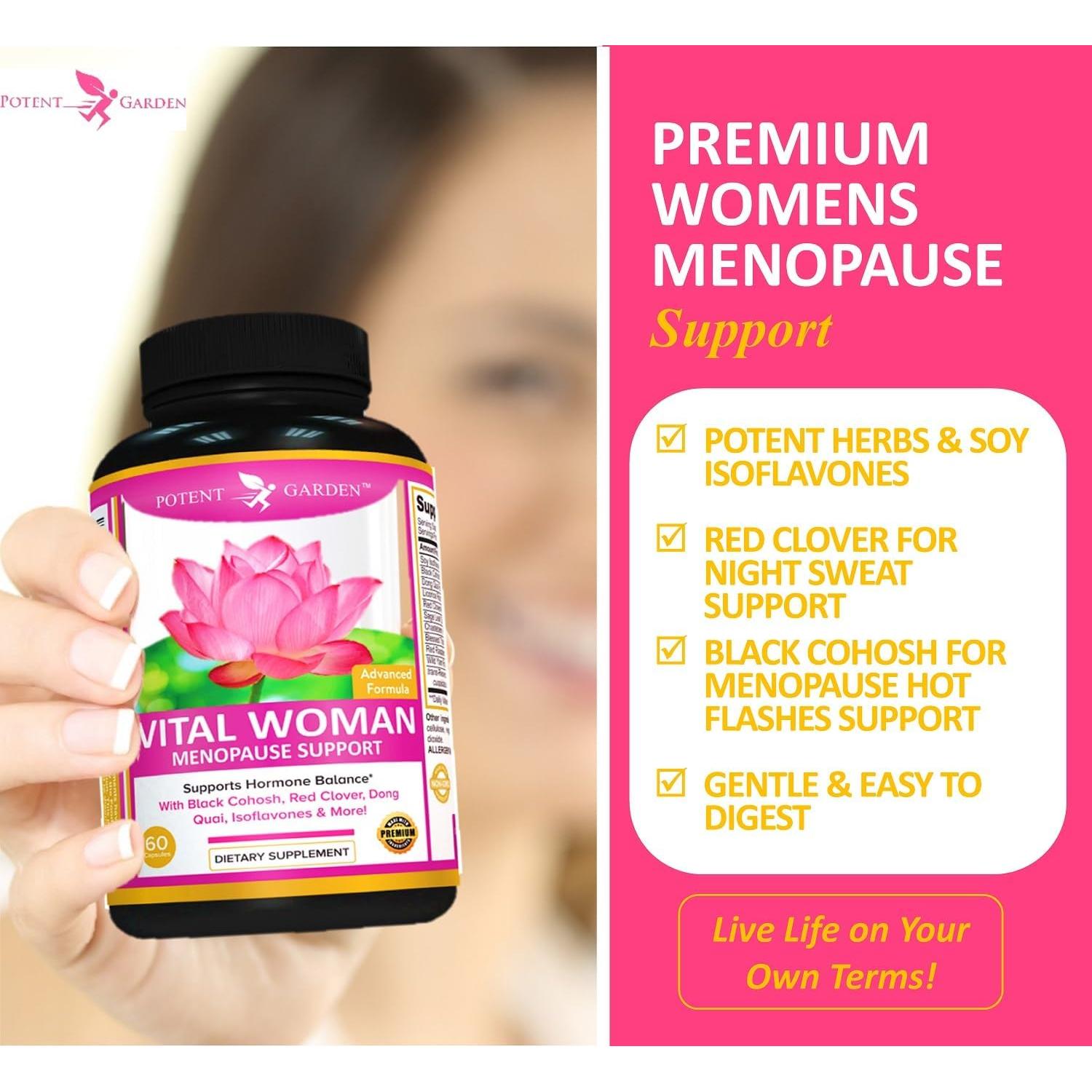Suplemento Menopausia Potent Garden 60 Cápsulas Alivio Sofocos