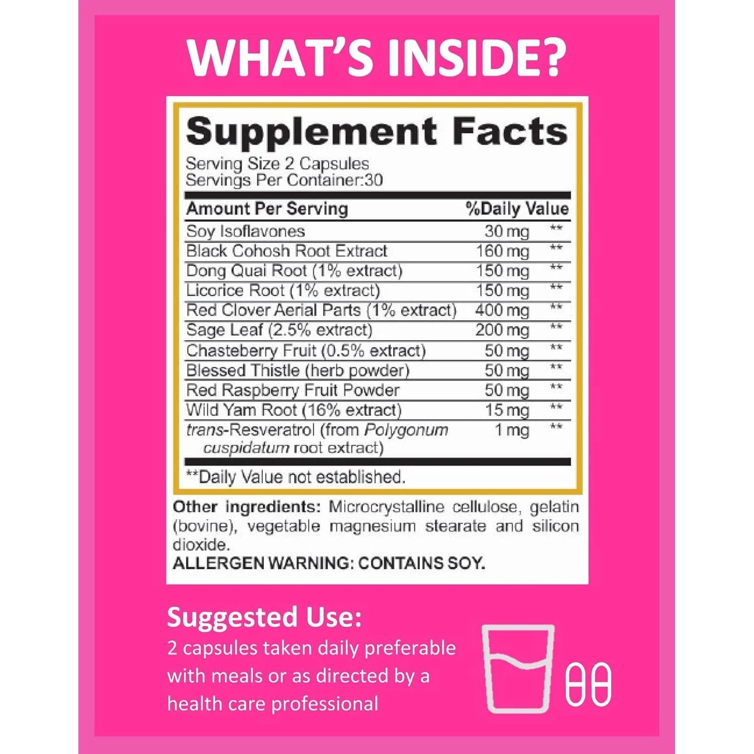 Suplemento Menopausia Potent Garden 60 Cápsulas Alivio Sofocos