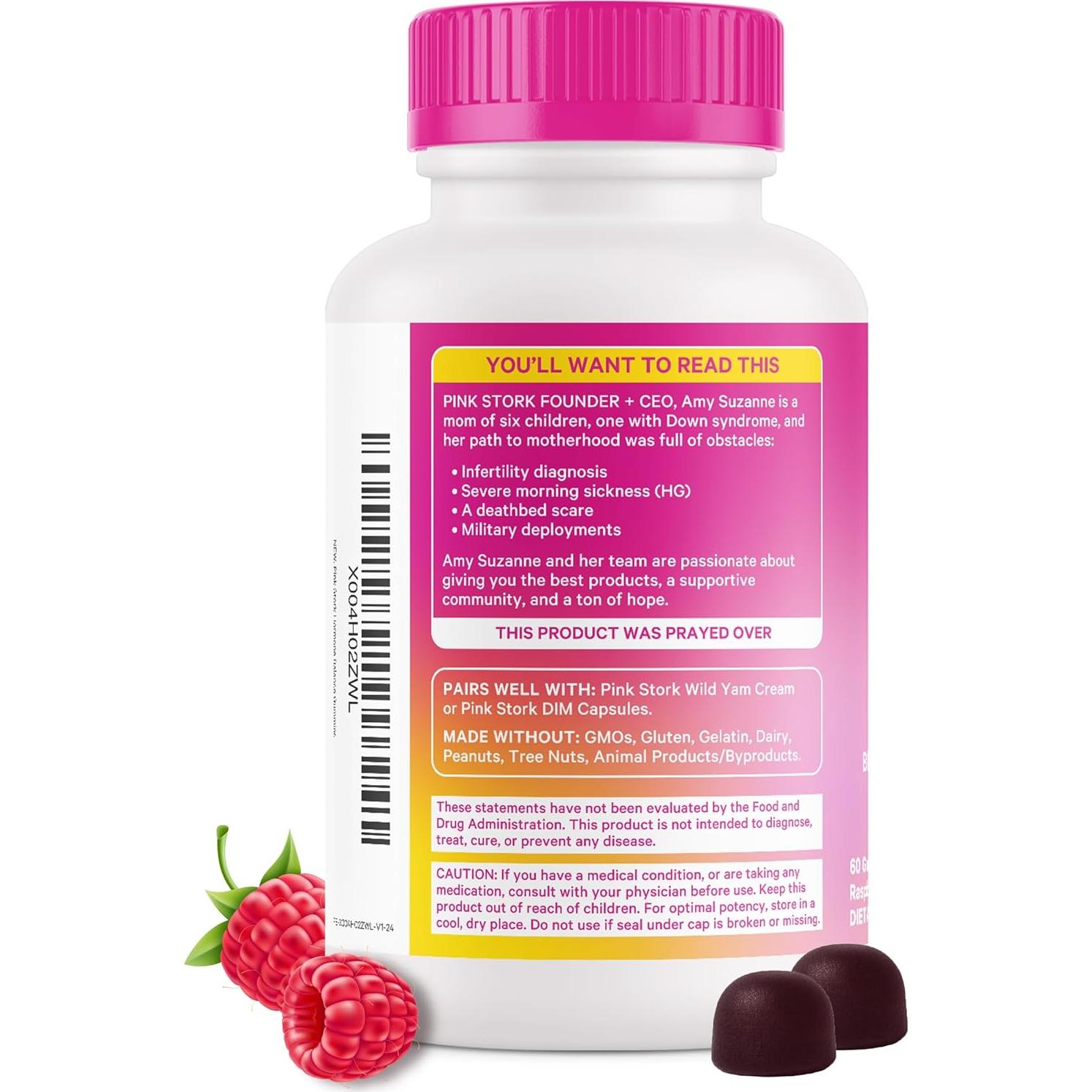 Gomitas Pink Stork Equilibrio Hormonal 60 Unidades - Soporte PMS