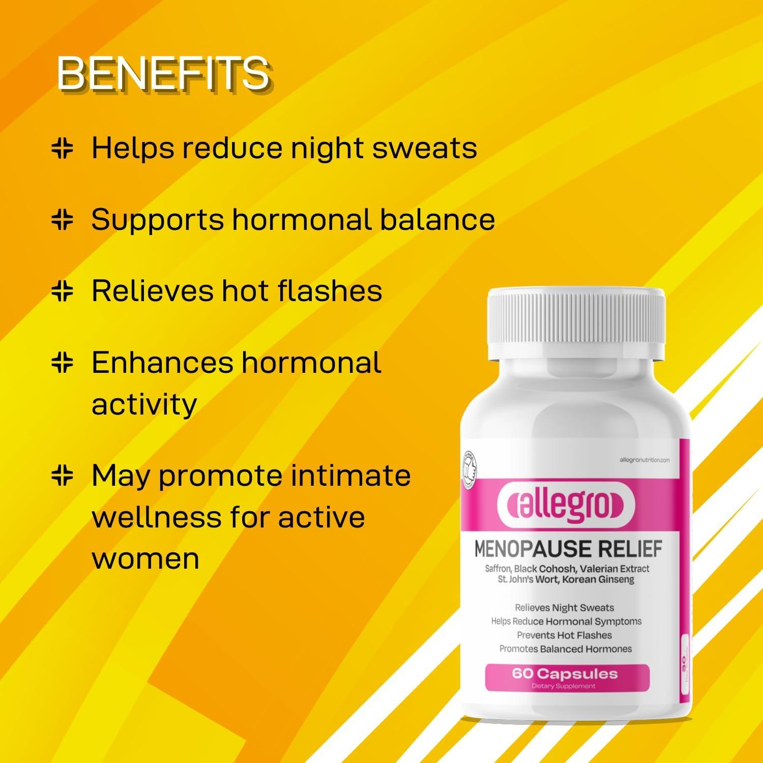 Suplemento Natural Allegro Alivio Menopausia 60 Cápsulas