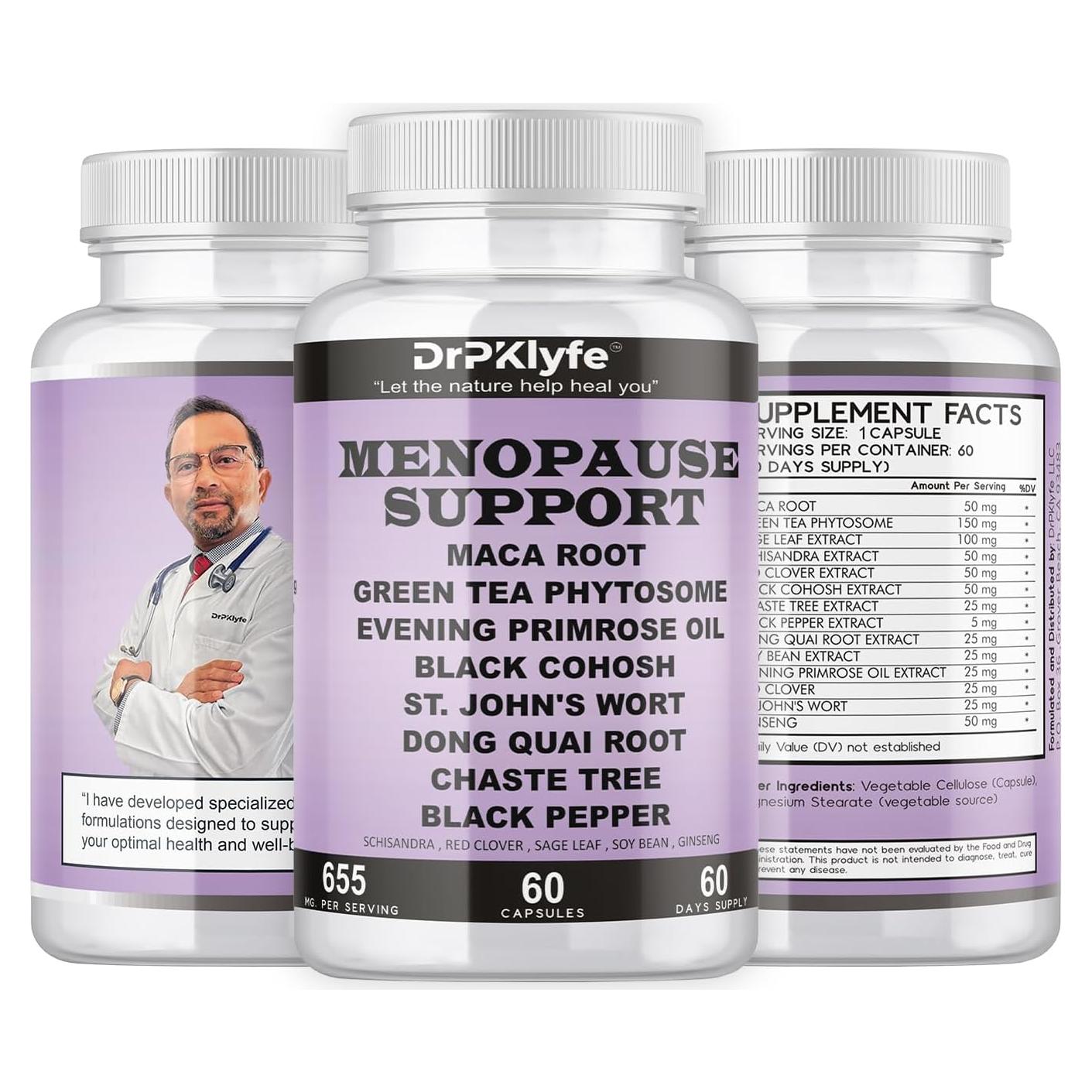 Cápsulas Suplemento Menopausia DrPKlyfe 655mg 60 Unidades
