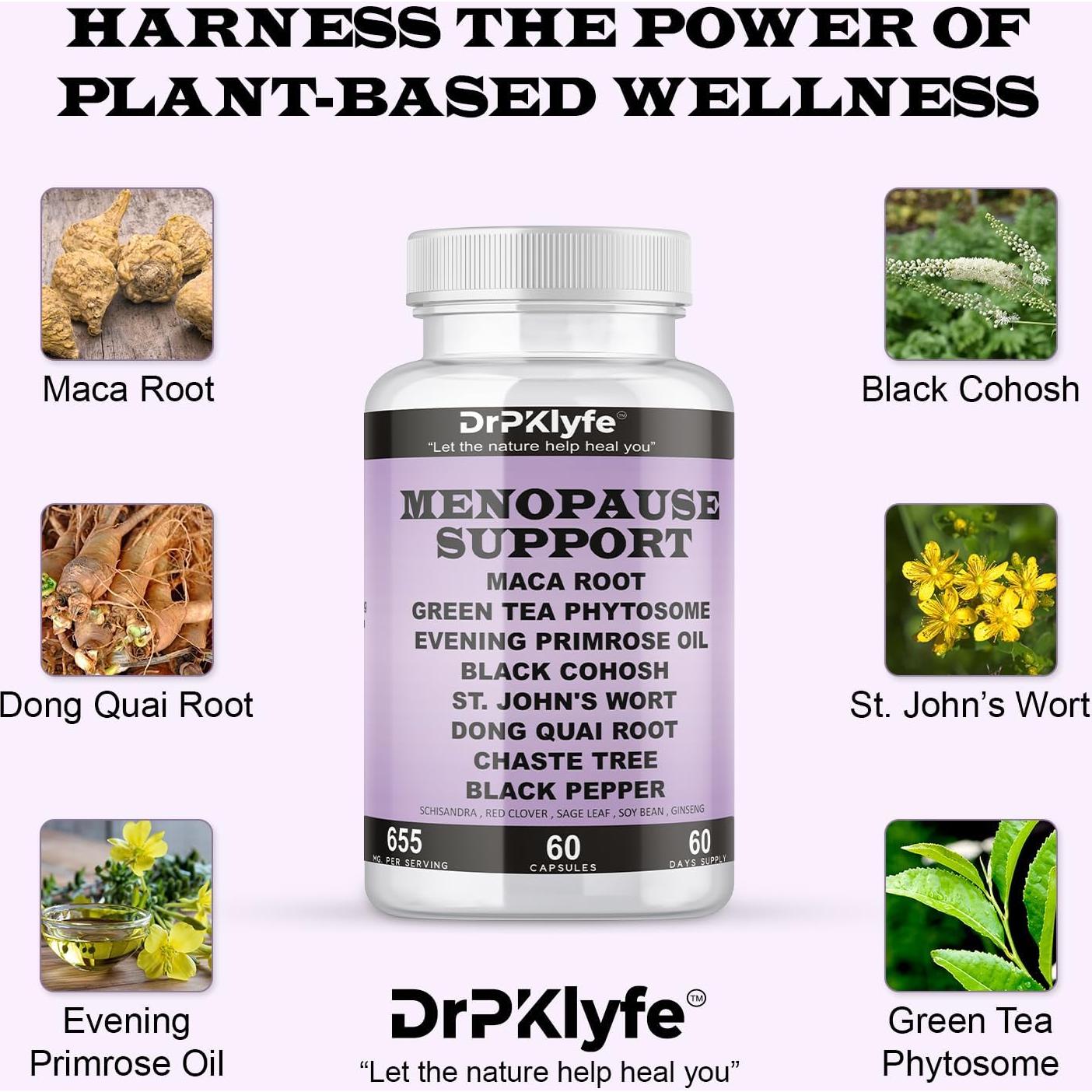 Cápsulas Suplemento Menopausia DrPKlyfe 655mg 60 Unidades