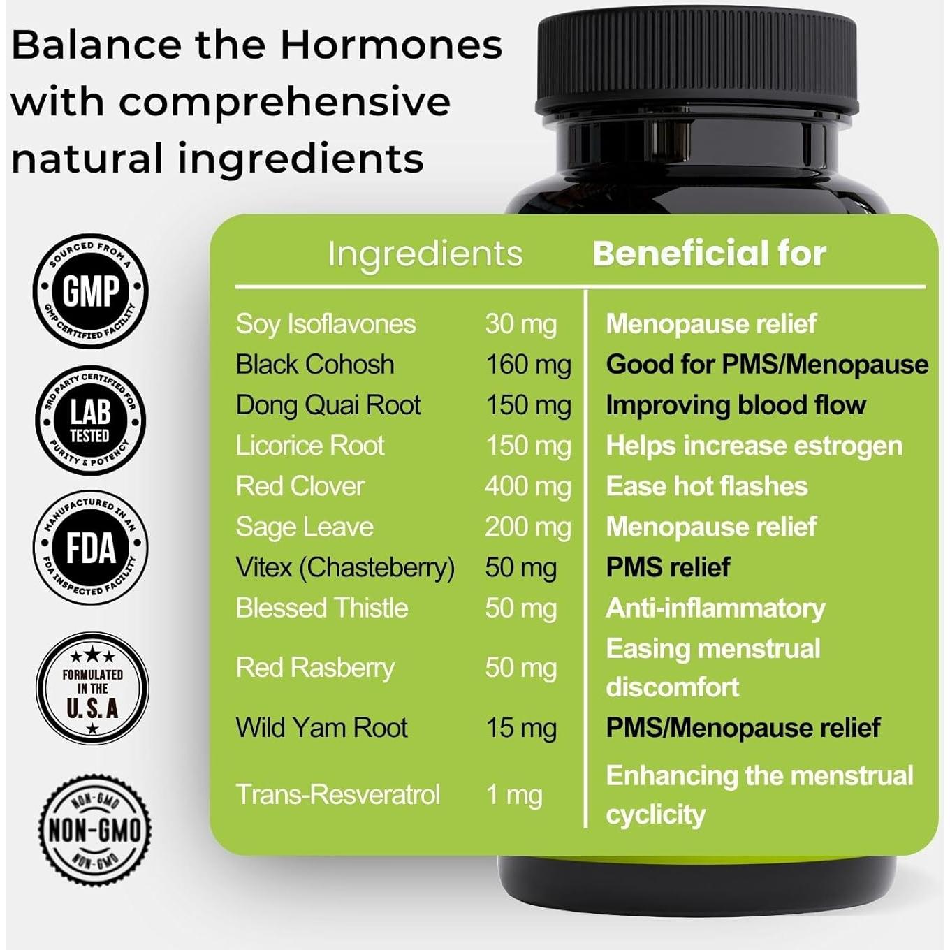 Suplemento Hormonal Natural MenstrEaze - 30 Cápsulas