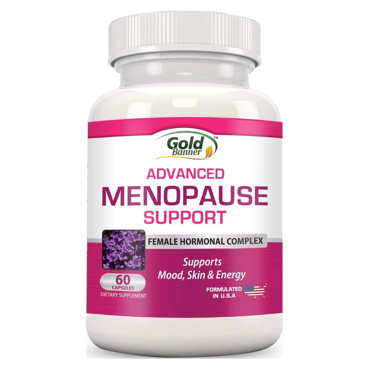 Soporte Natural para la Menopausia Gold Banner - 100% Natural