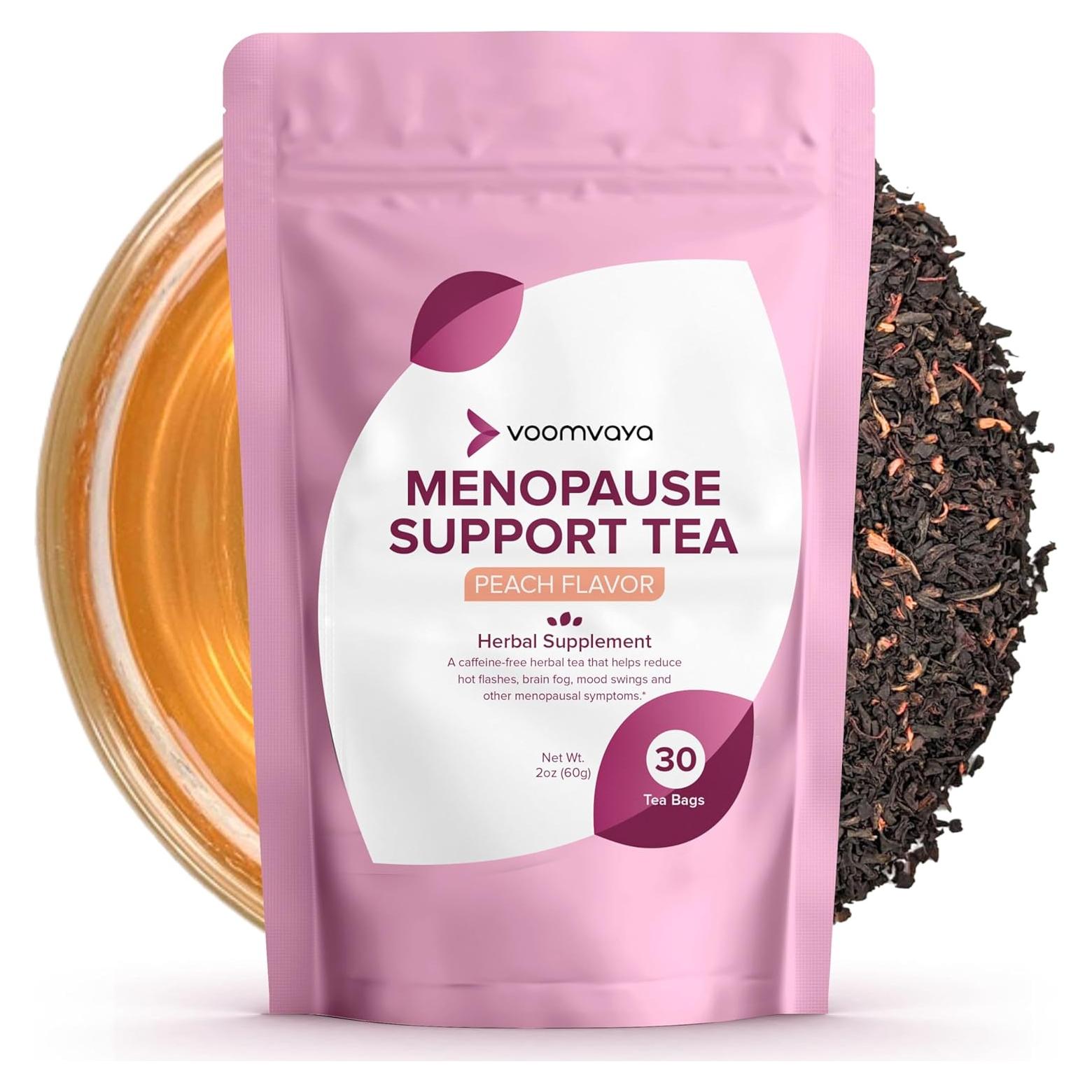 Té VoomVaya para Menopausia - Alivio Natural con Trébol Rojo - 30 Bolsitas