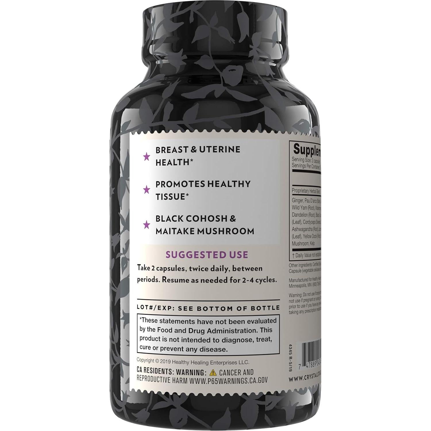 Defensa Fibro Crystal Star 60 Cápsulas - Salud de Senos y Útero