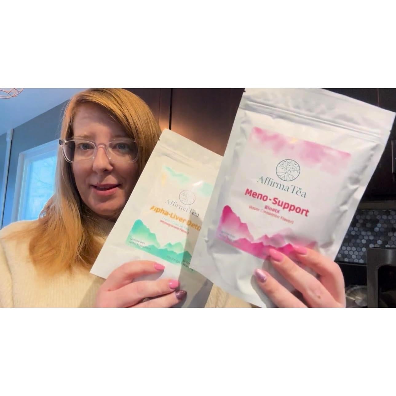 Té Alivio Menopausia AffirmaTea BloatX 30 Bolsitas Sabor Baya Poha