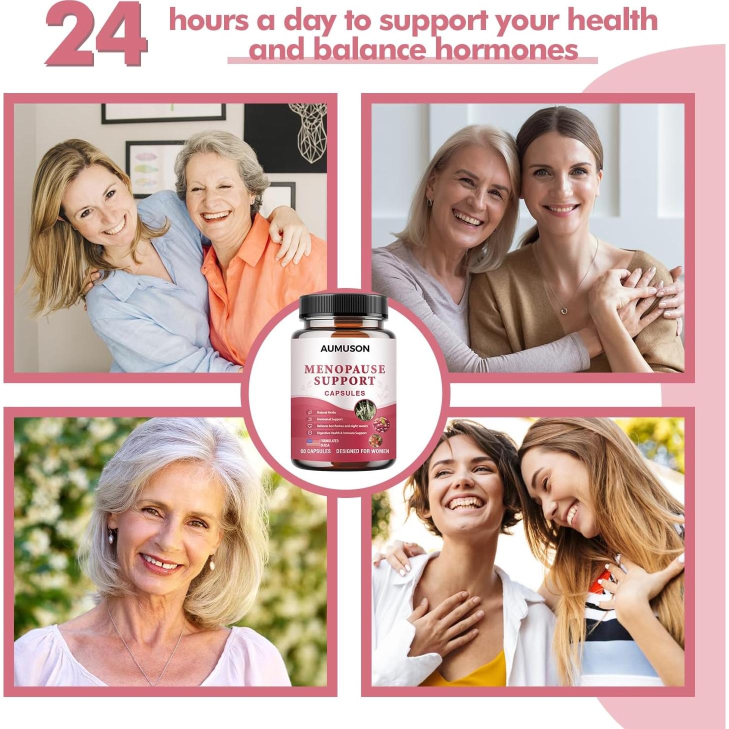 Cápsulas de Vitaminas Herbal 12-en-1 para Menopausia - AUMUSON