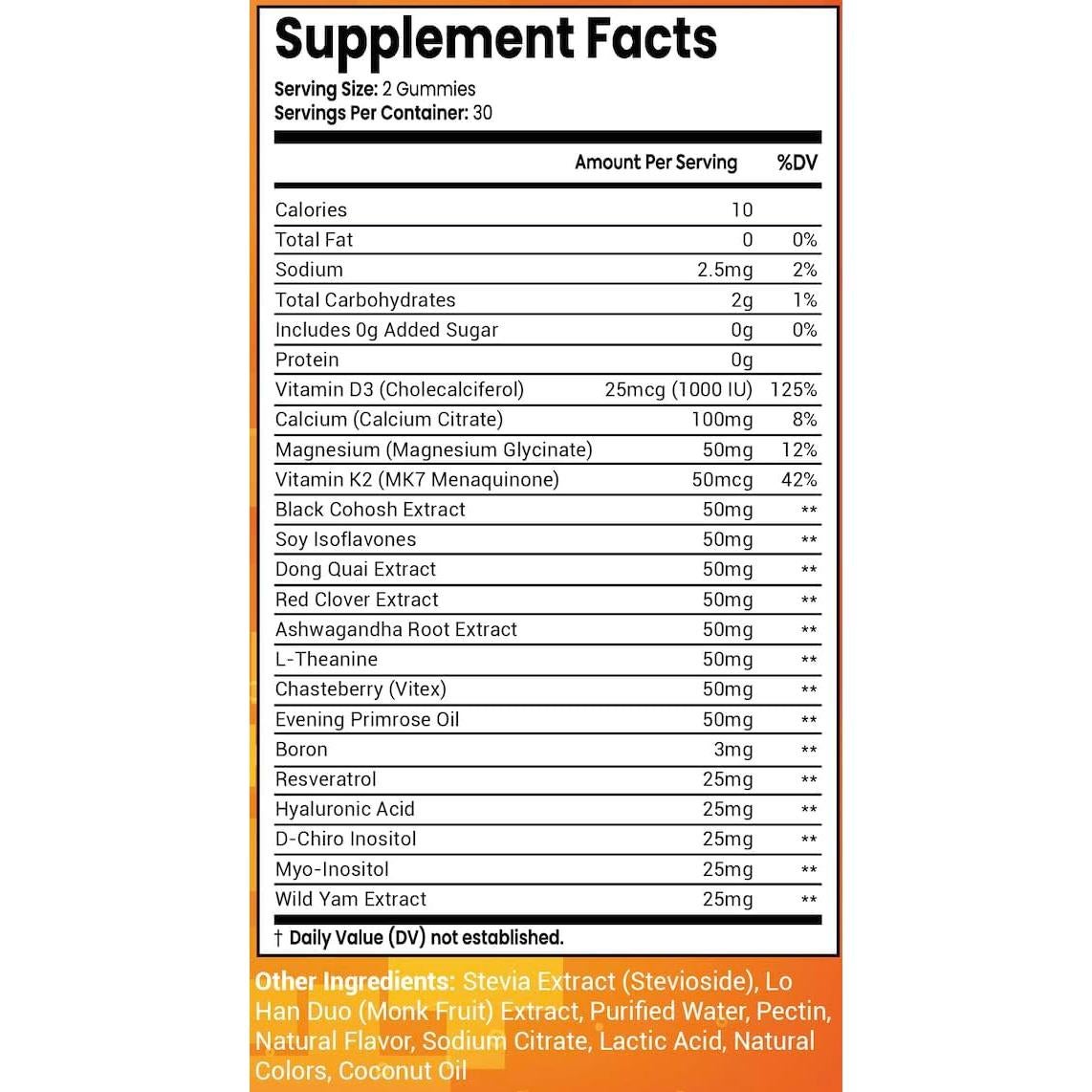 Gomitas Naturales para Menopausia NutraPerfecto 40+ Sin Azúcar