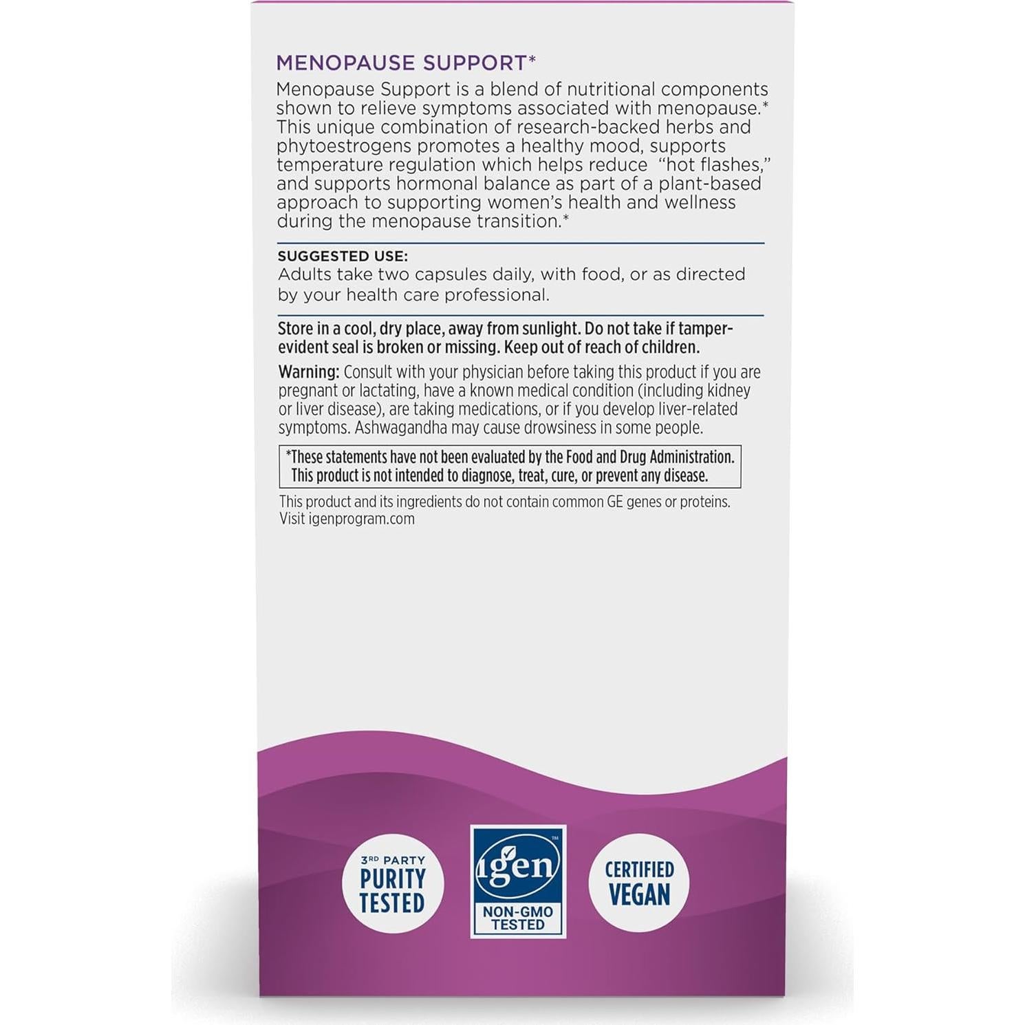 Suplemento Menopausia Nordic Naturals - 60 Cápsulas - Equilibrio Hormonal y Estado de Ánimo