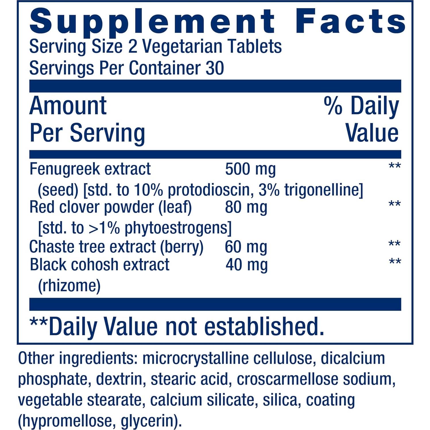 Equilibrio de Estrógeno Elite - Suplemento Menopausia 60 Tabletas