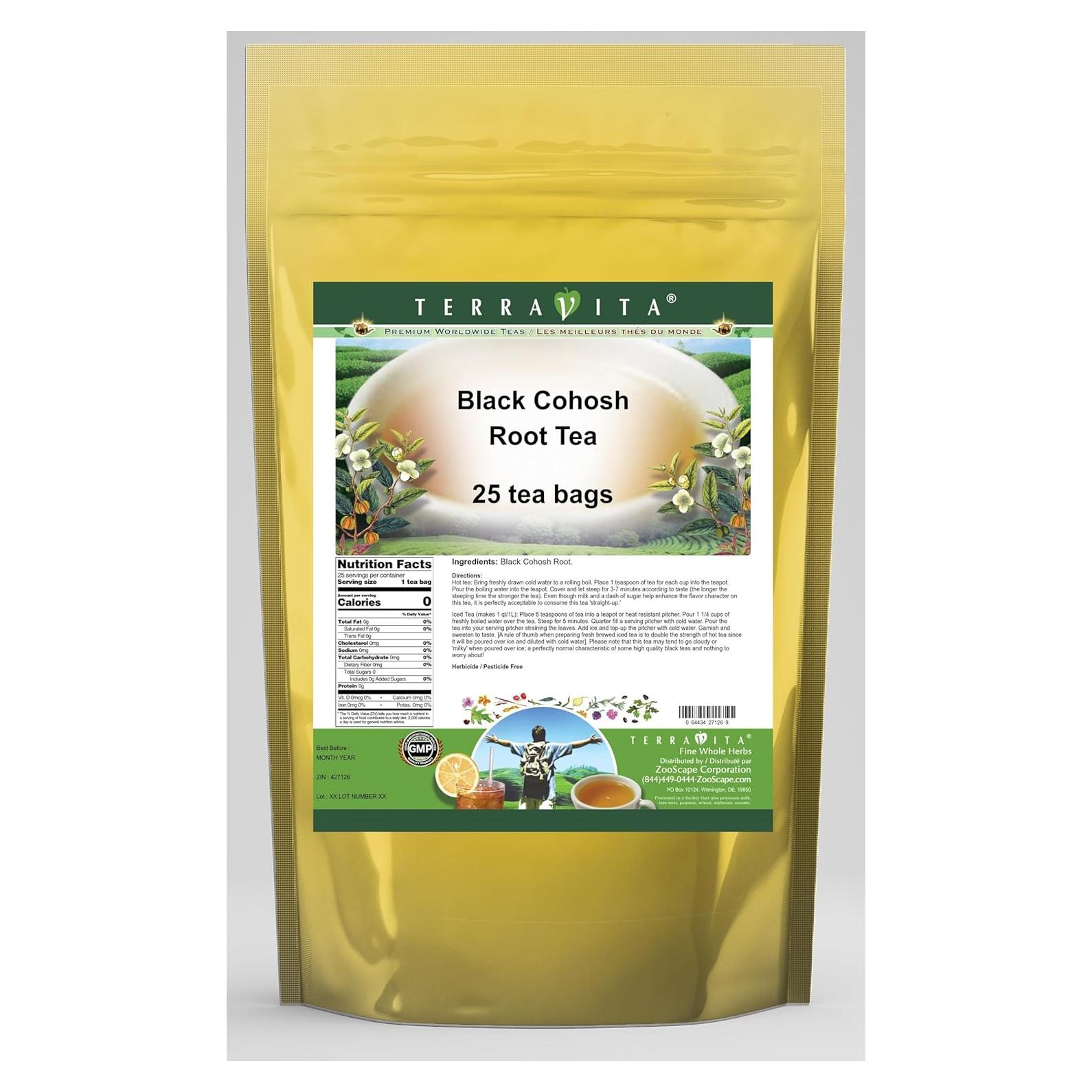 Té de raíz de Black Cohosh TerraVita - 25 bolsas