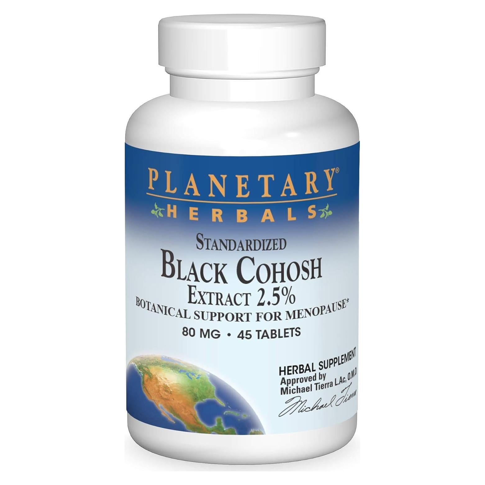 Extracto de Cohosh Negro 2.5% Planetary Herbals 45 tabletas