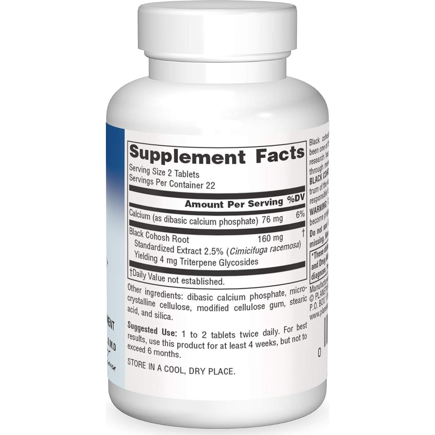 Extracto de Cohosh Negro 2.5% Planetary Herbals 45 tabletas