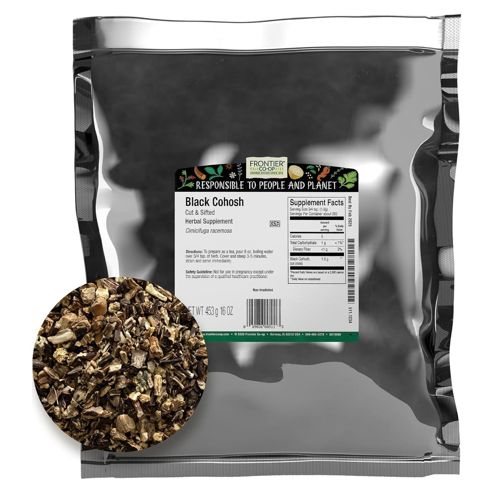 Raíz de Cohosh Negro Cortada y Tamizada Frontier Co-op 453g