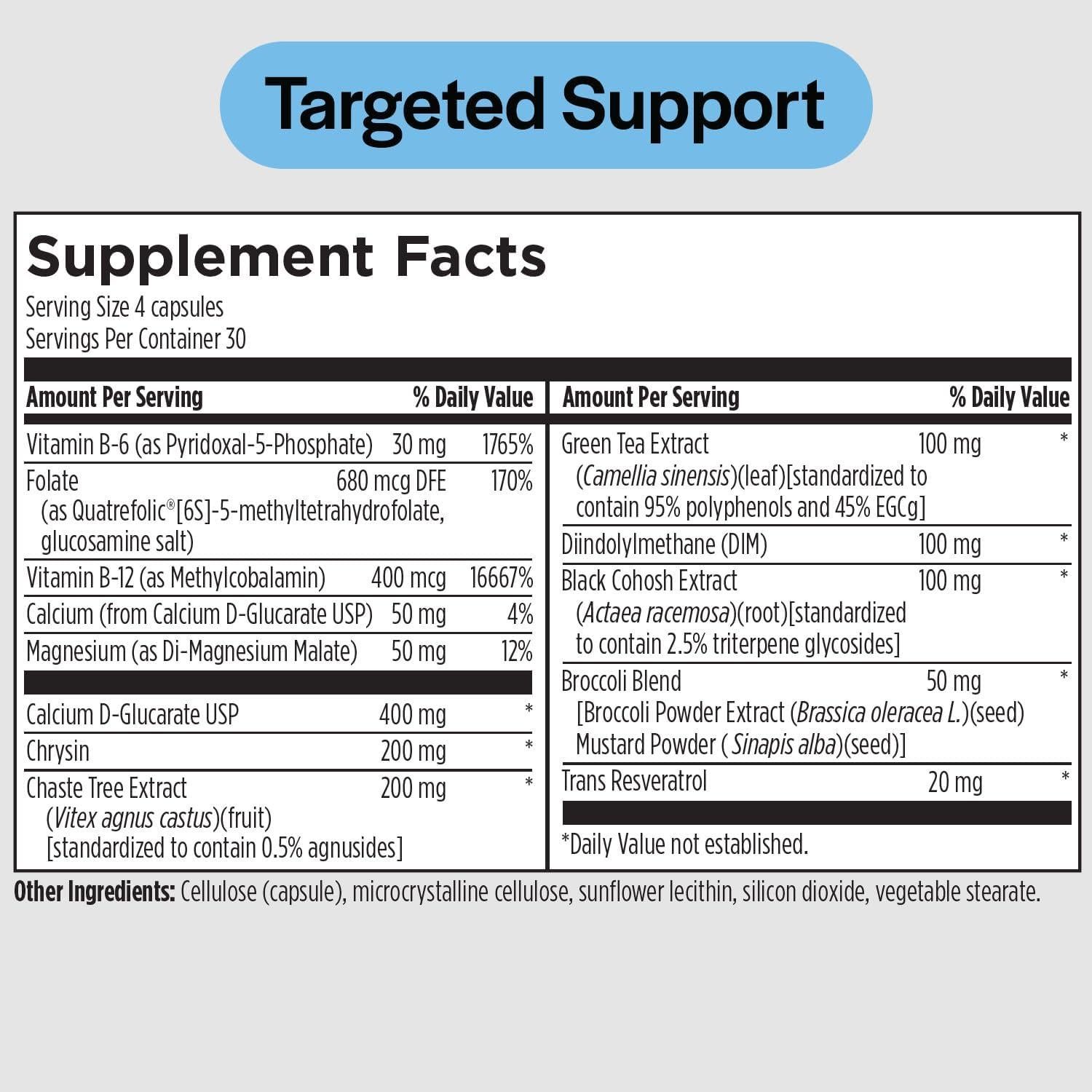 Suplemento Hormonal Femenino PureFormulas Balance for Her - 120 Cápsulas