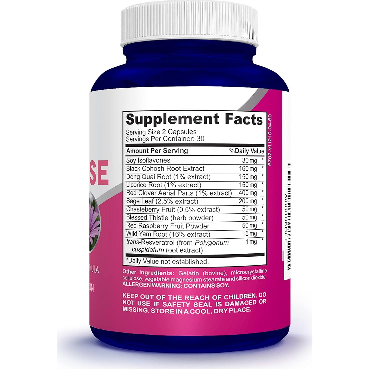 Suplemento Menopausia NusaPure - 60 Cápsulas Herbales