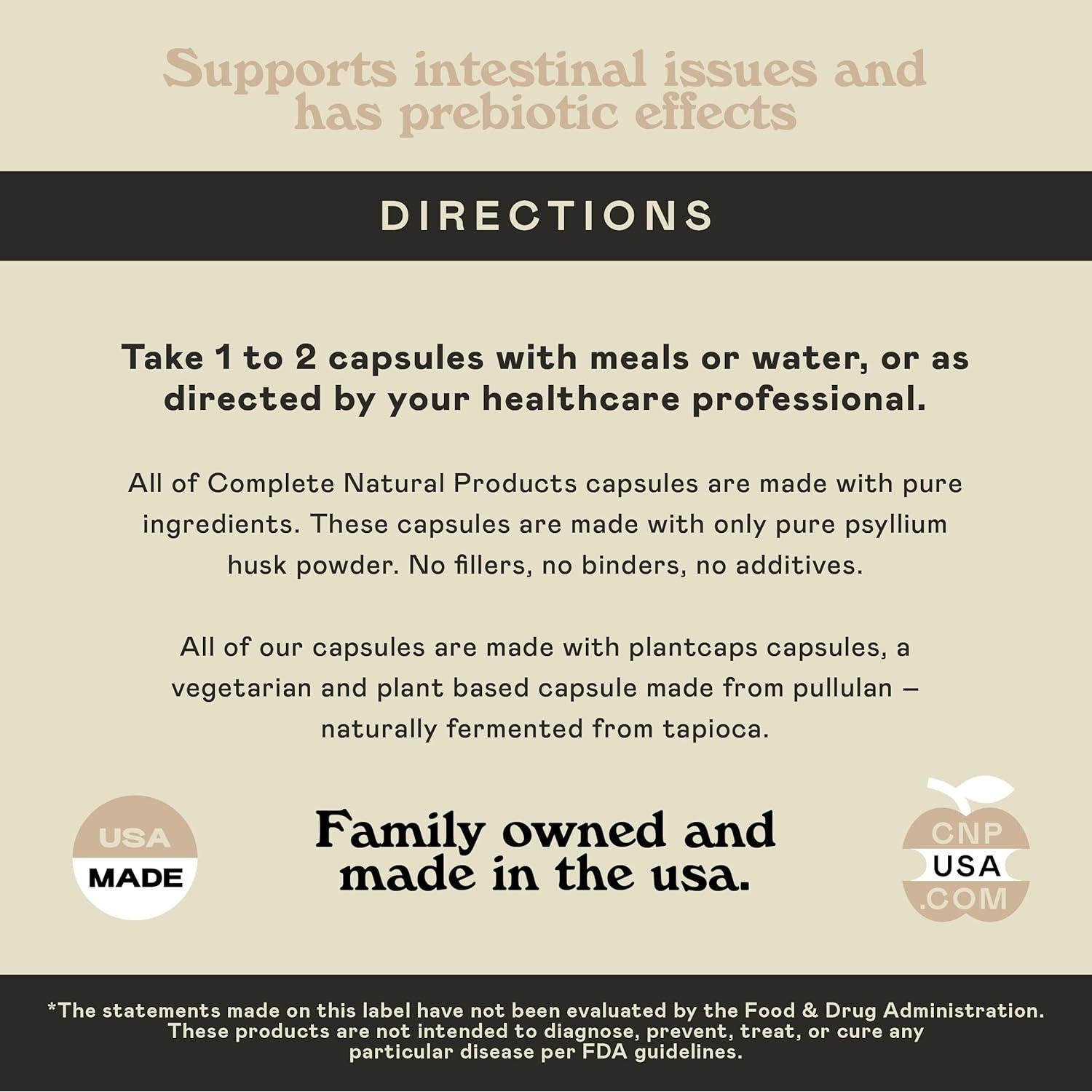 Cápsulas de Psyllium Natural Puro 660mg - Fibra Digestiva