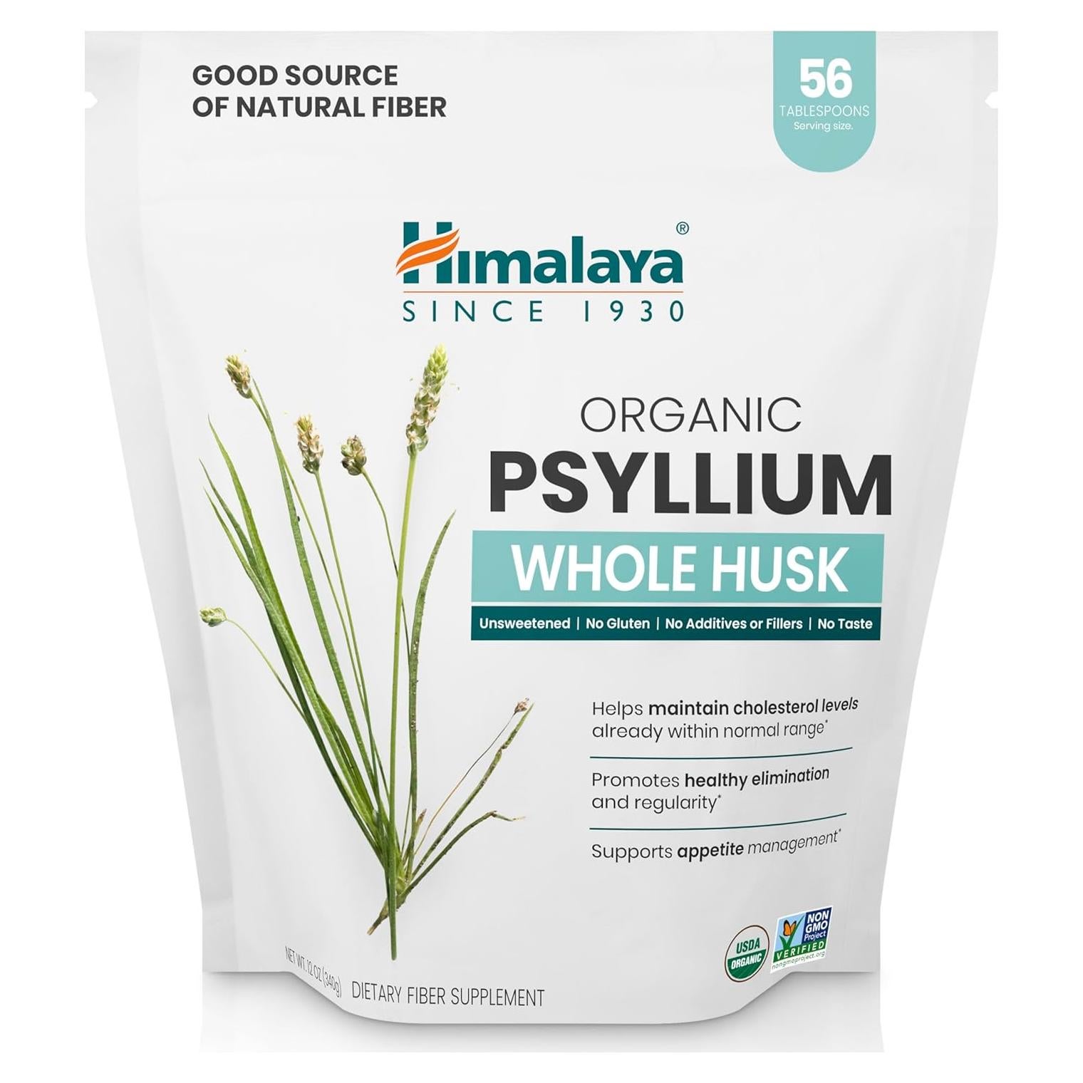 Himalaya Psyllium Orgánico Entero 340g - Suplemento de Fibra