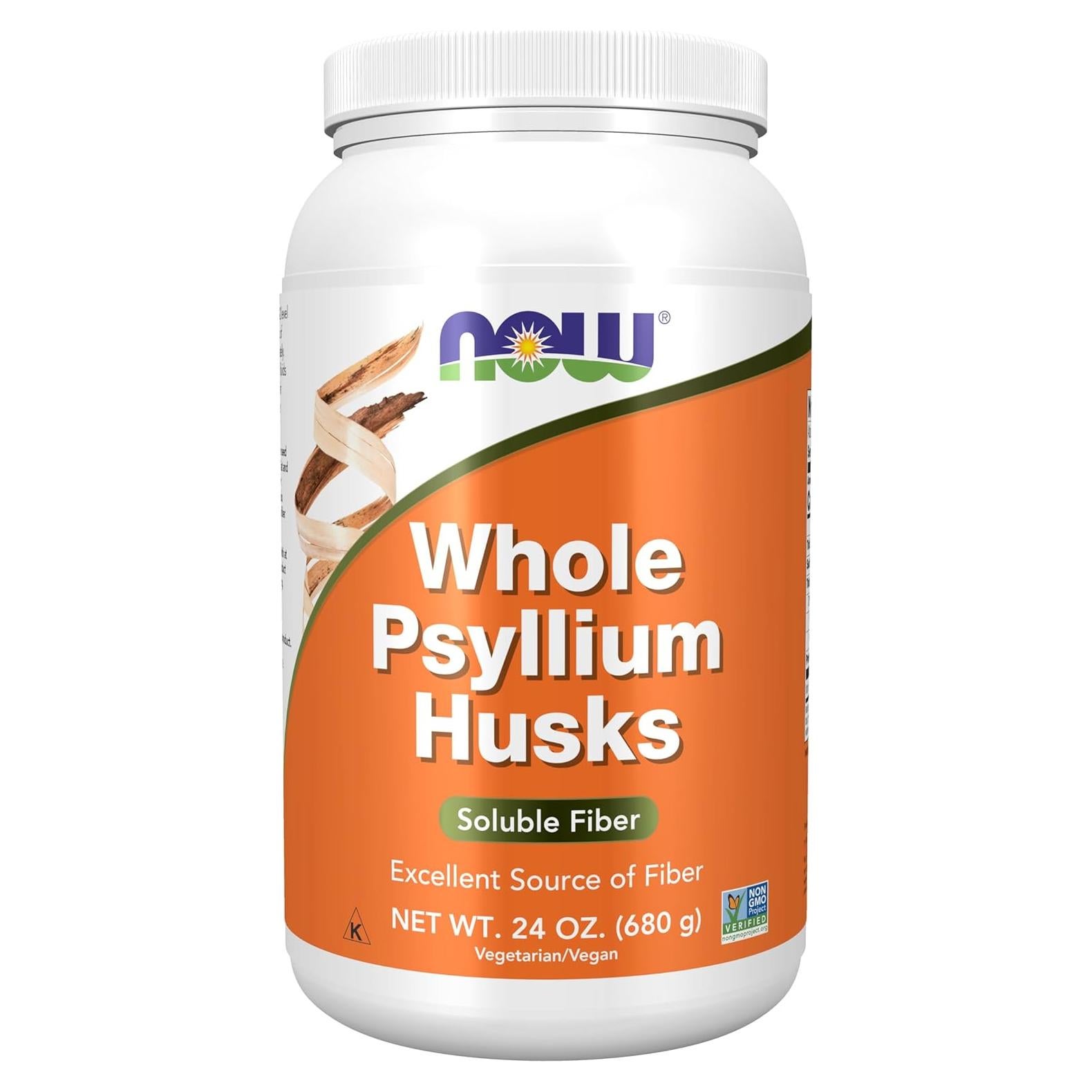 Cascos de Psyllium Enteros NOW Foods 680g - Fibra Soluble