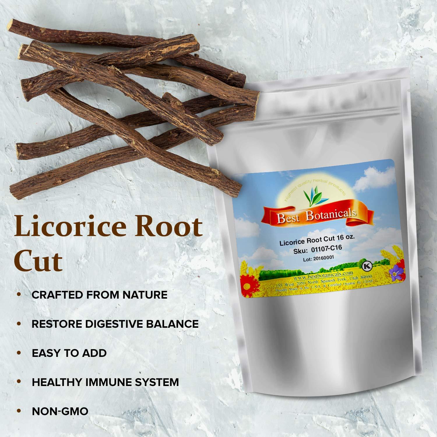 Raíz de Regaliz Cortada 454g Mejor Botánicos Orgánica