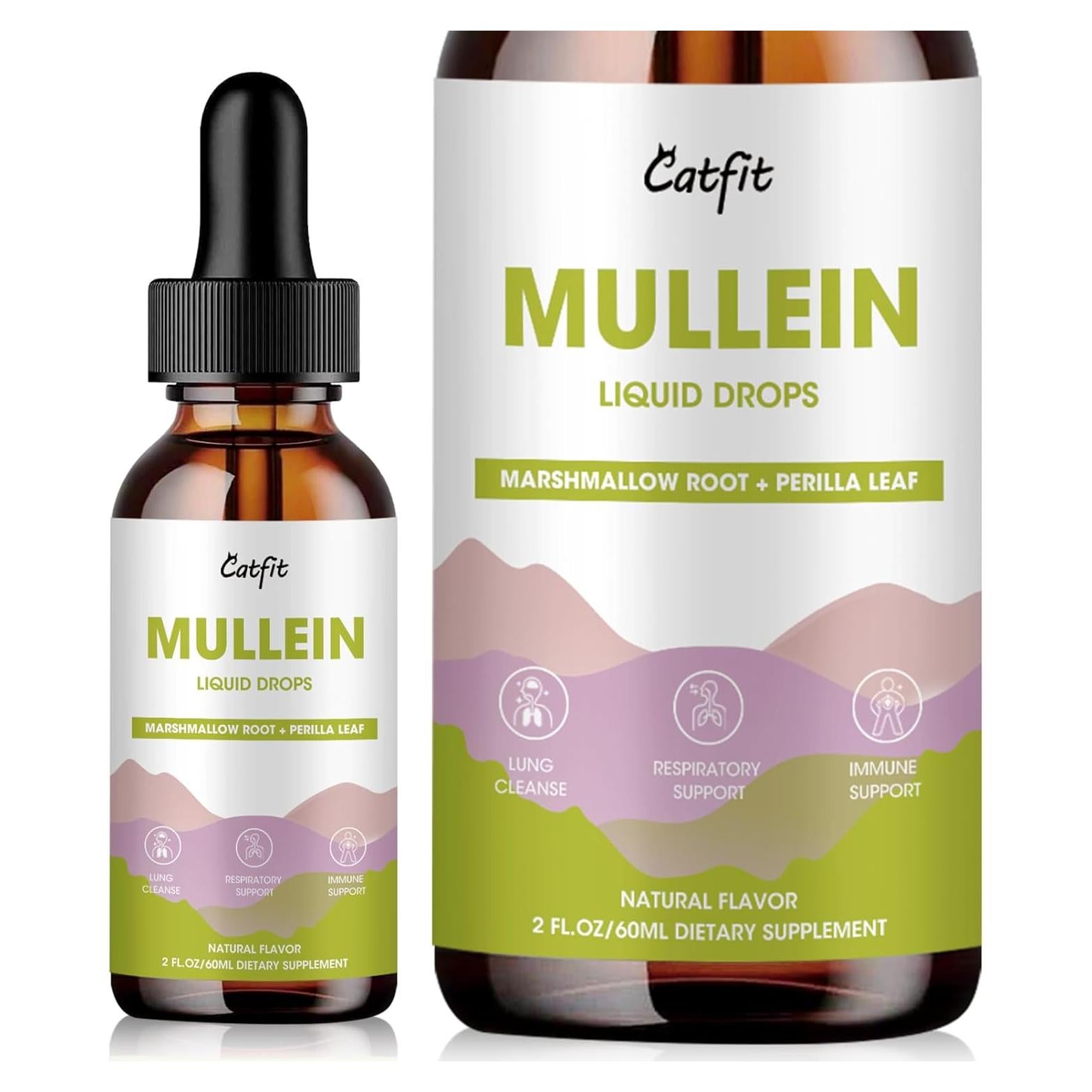 Gotas de Mullein Catfit 59 ml - Soporte Respiratorio Natural