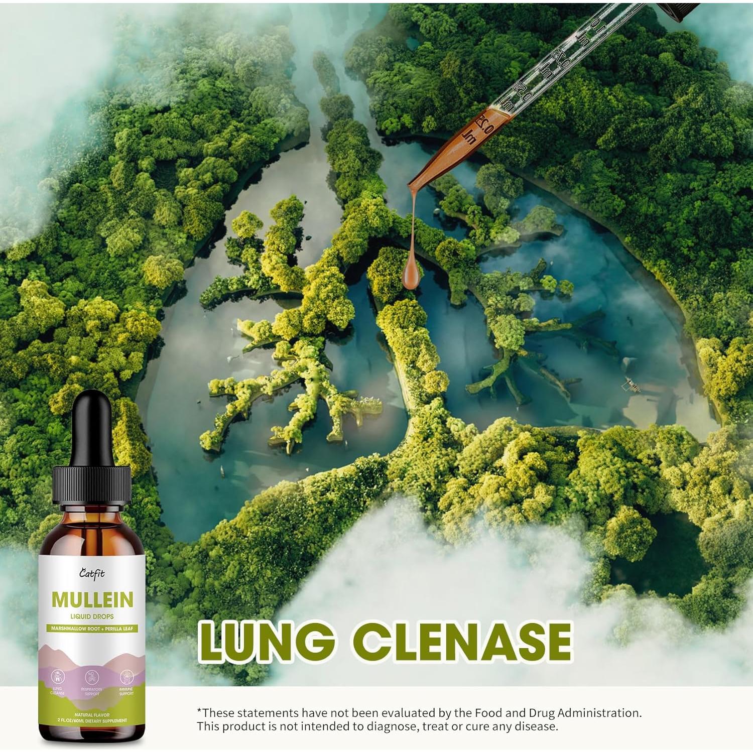 Gotas de Mullein Catfit 59 ml - Soporte Respiratorio Natural