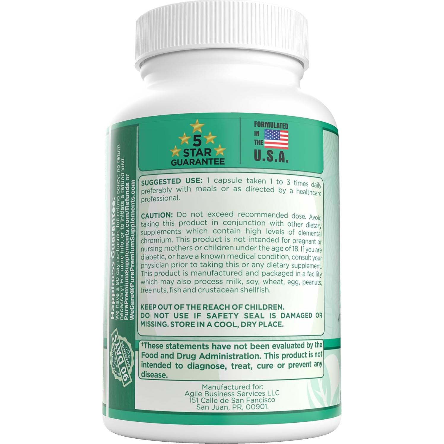 Suplemento PurePremium Canela 60 Cápsulas Apoyo Azúcar Sangre