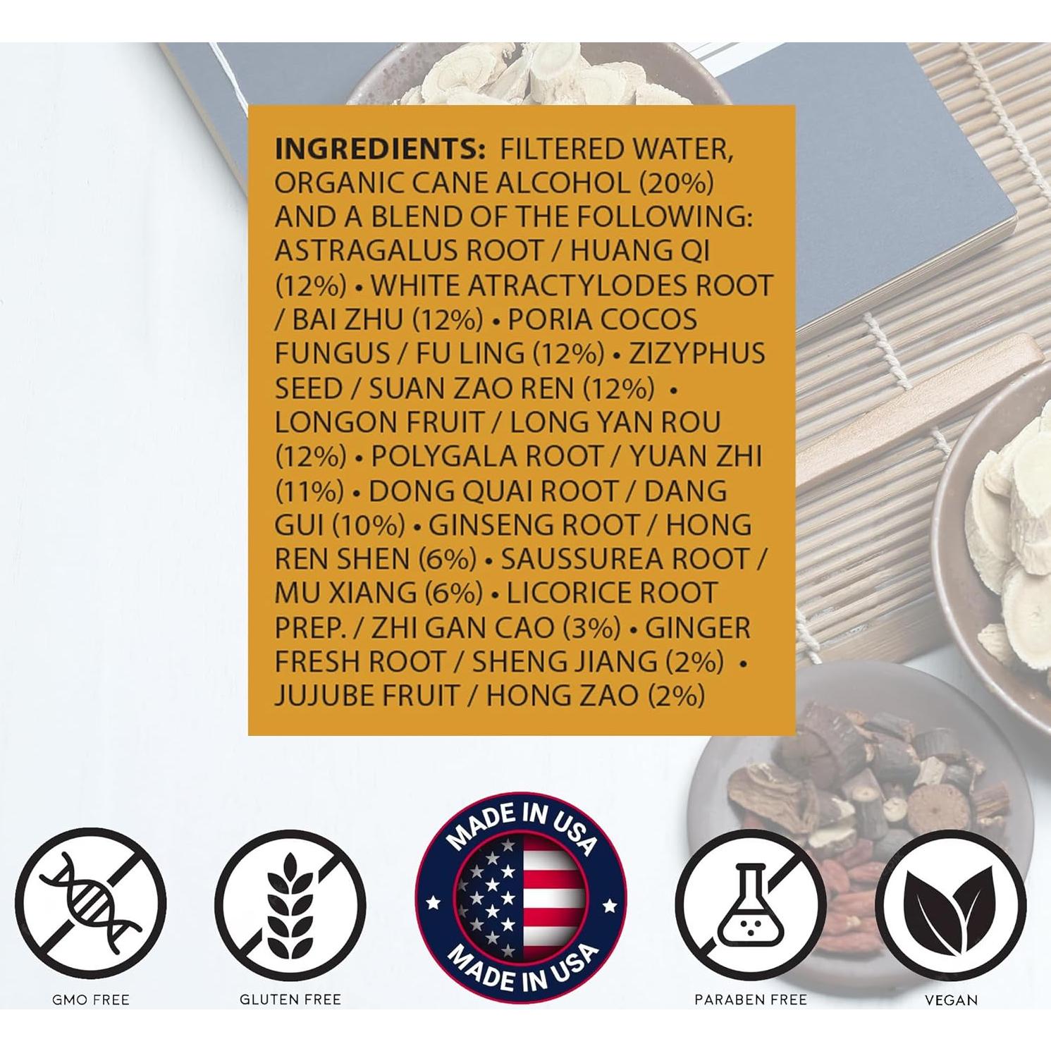 Ginseng y Longan Gui Pi Tang - Extracto Herbal 30 ml x 2