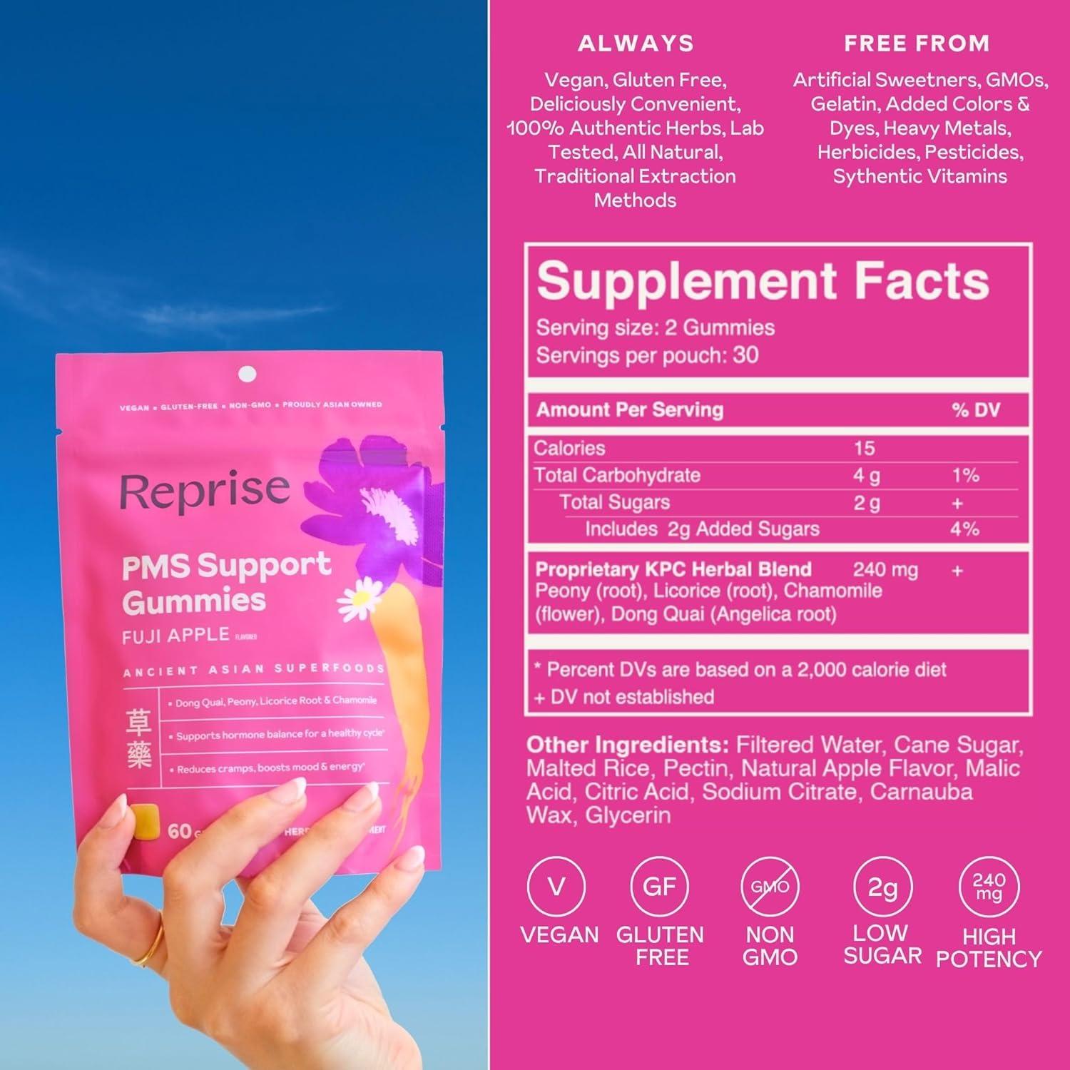 Gomitas para Síndrome Premenstrual Reprise - 60 Unidades