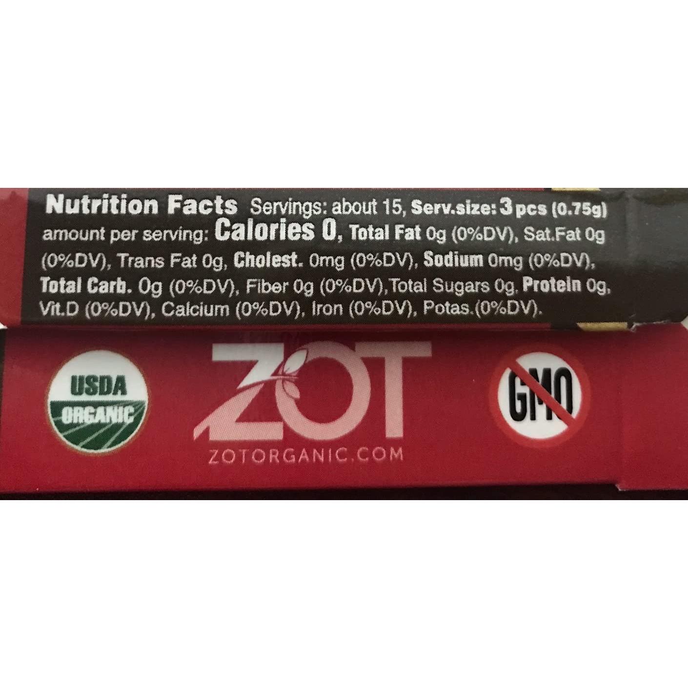 Dulces de Regaliz Orgánico ZOT Original 68g (Paquete de 6)