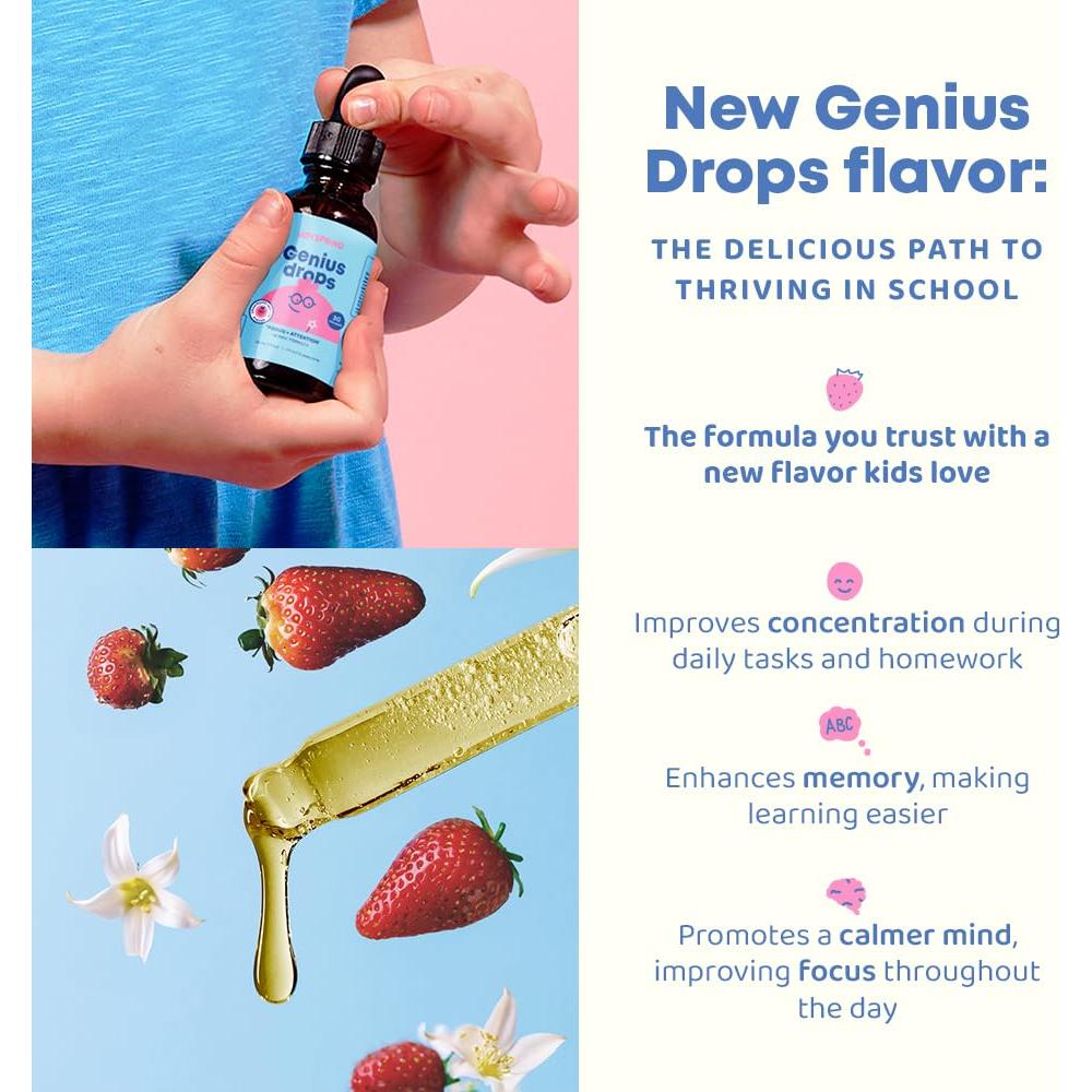 Genius Drops JoySpring 30 Porciones Sabor Vainilla para Niños