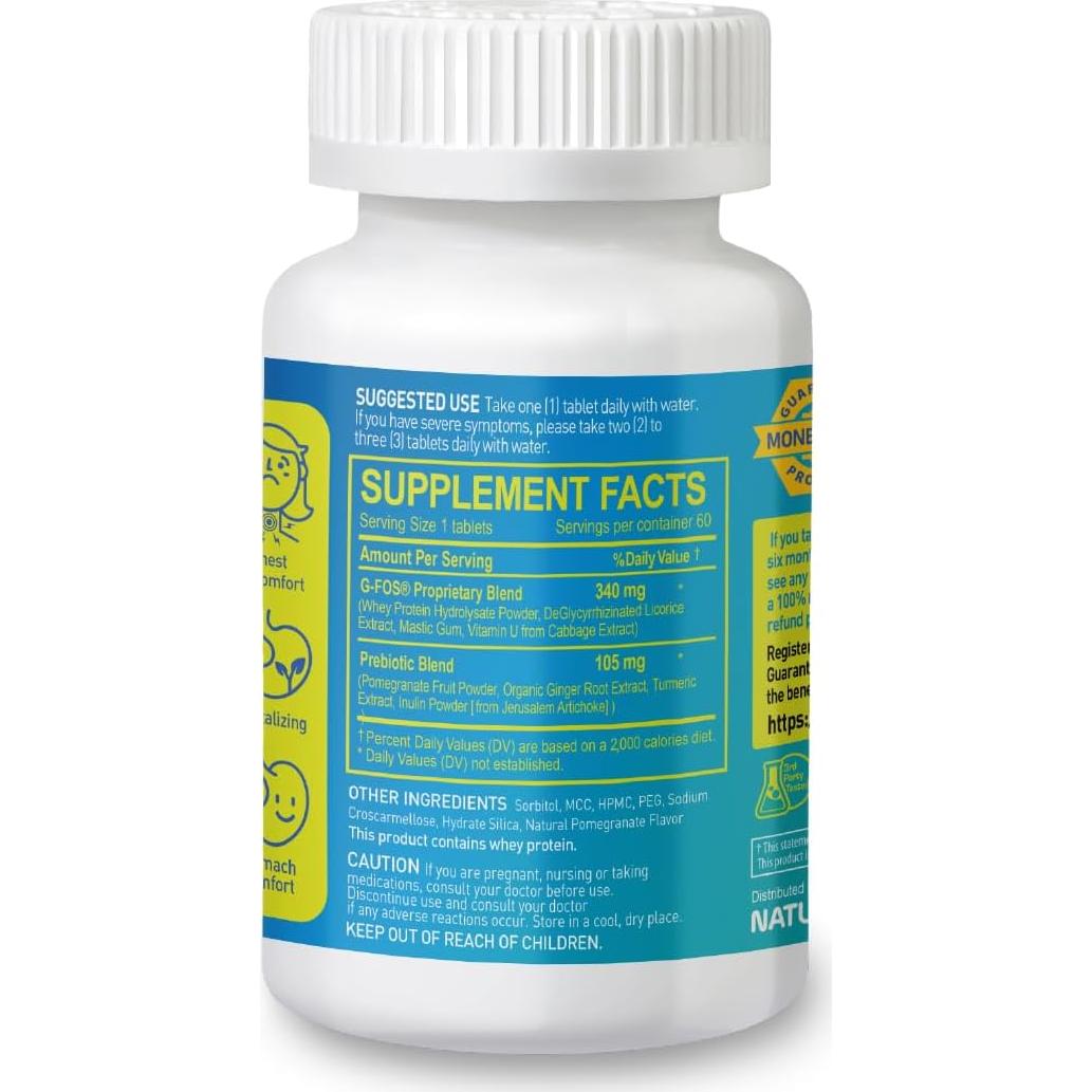 Suplemento Digestivo Naturion 60 Tabletas - Soporte Intestinal