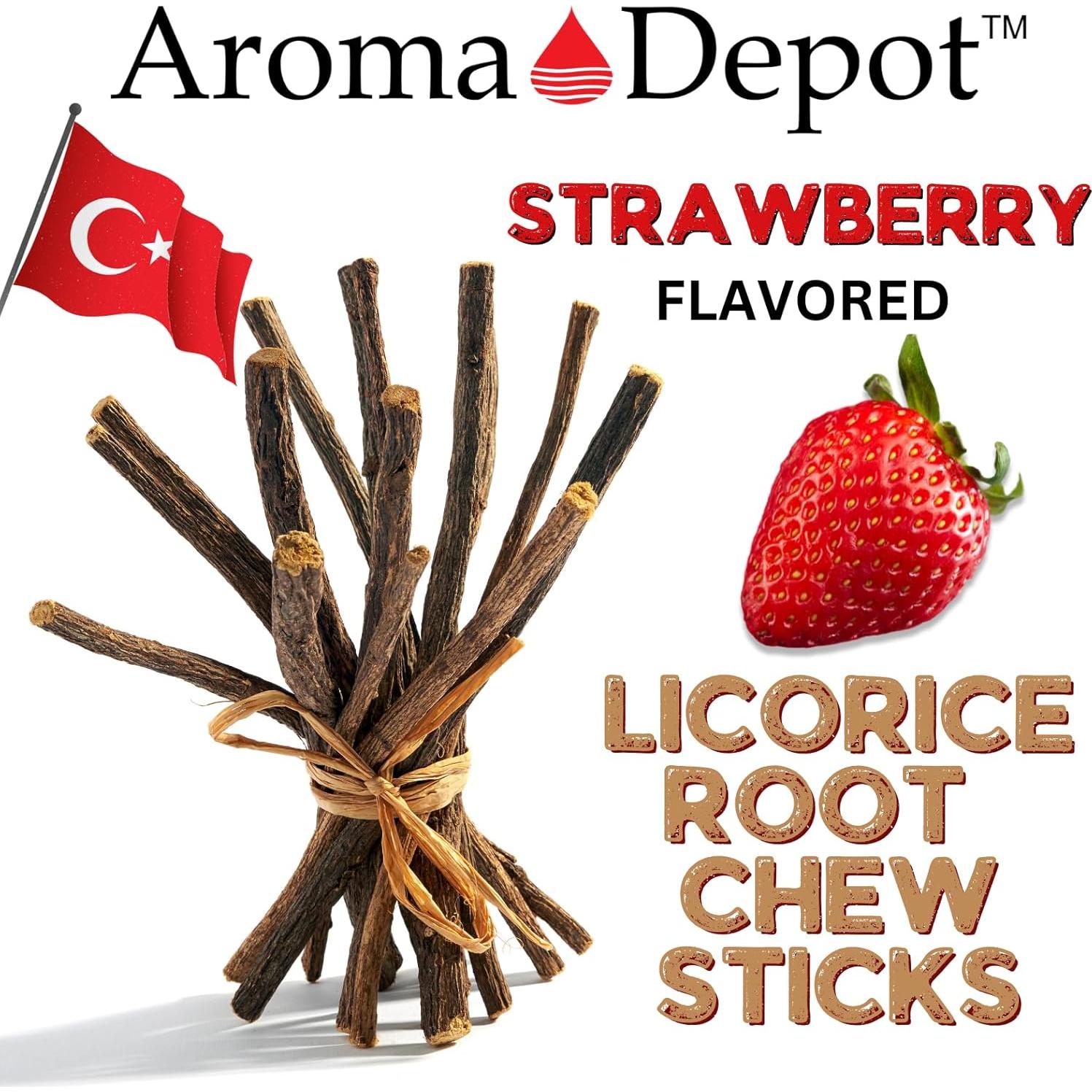 Palitos de Regaliz Sabor Fresa Aroma Depot 100% Natural 17 cm